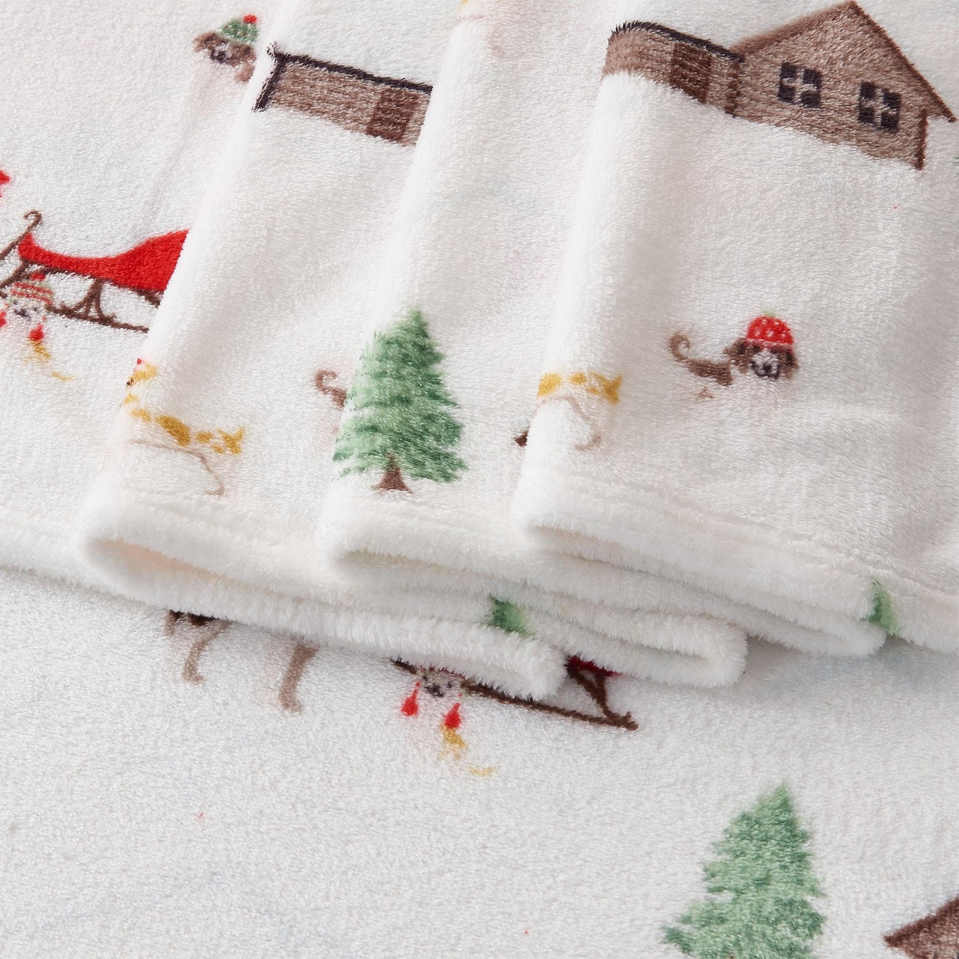 4-Piece Printed Plush Sheet - Velvet Luxe Collection - Best Buy Furniture