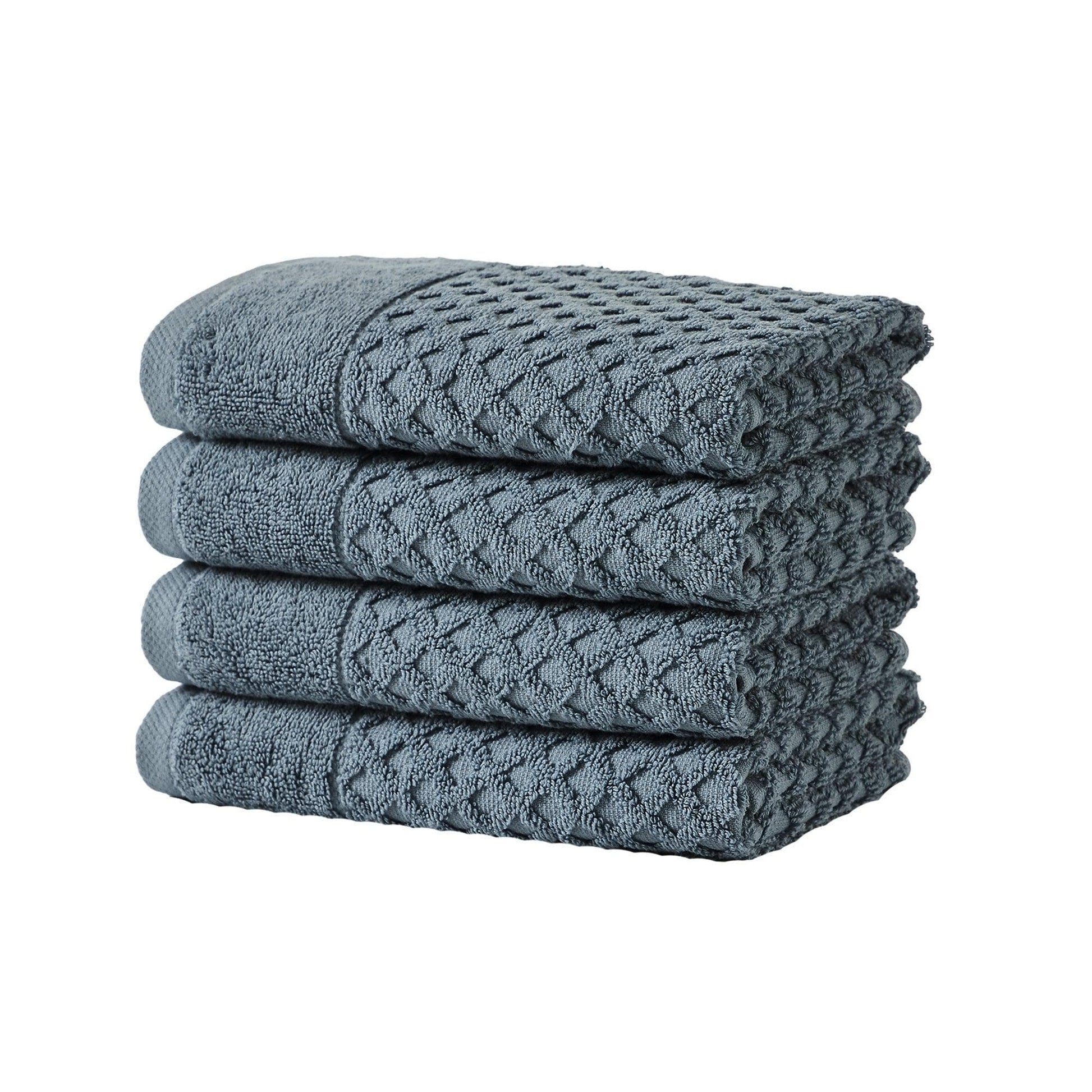 Cotton Diamond Waffle Weave Bath Towel Set - Grayson Collection - Best Buy Furniture