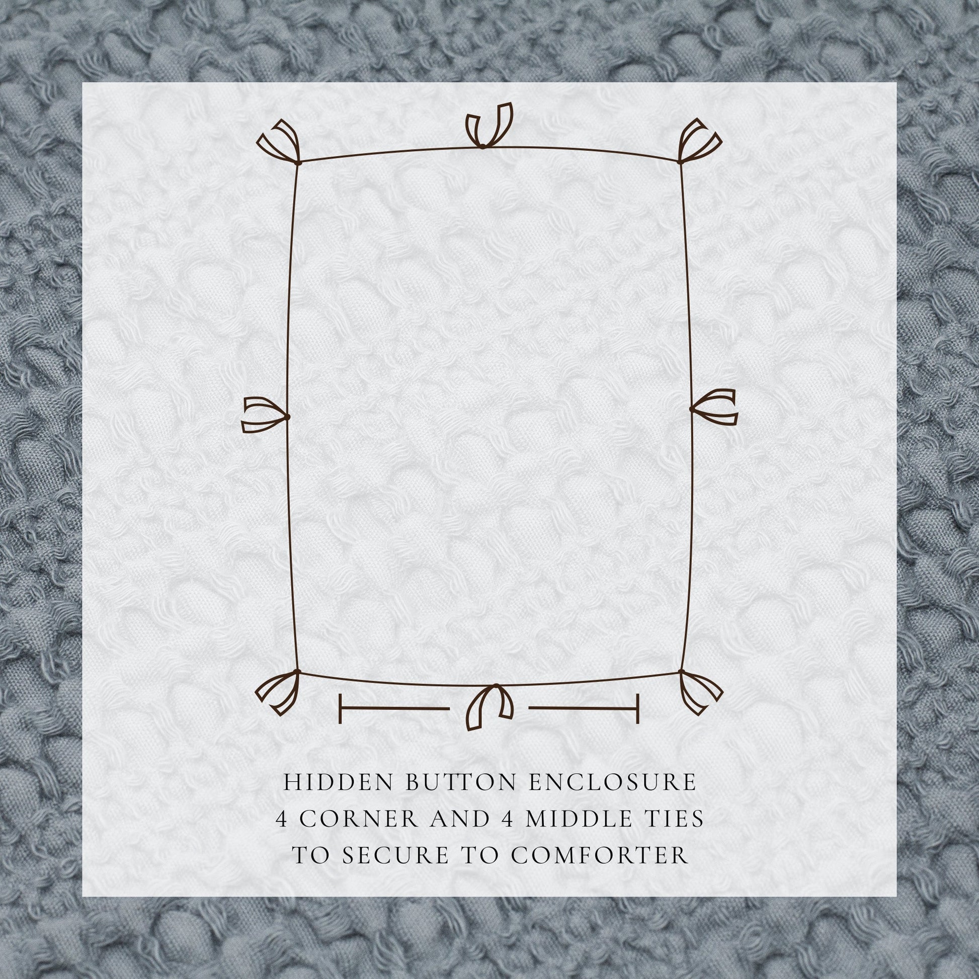 100% Cotton Honeycomb Waffle Duvet Set - Mattea Collection - Best Buy Furniture