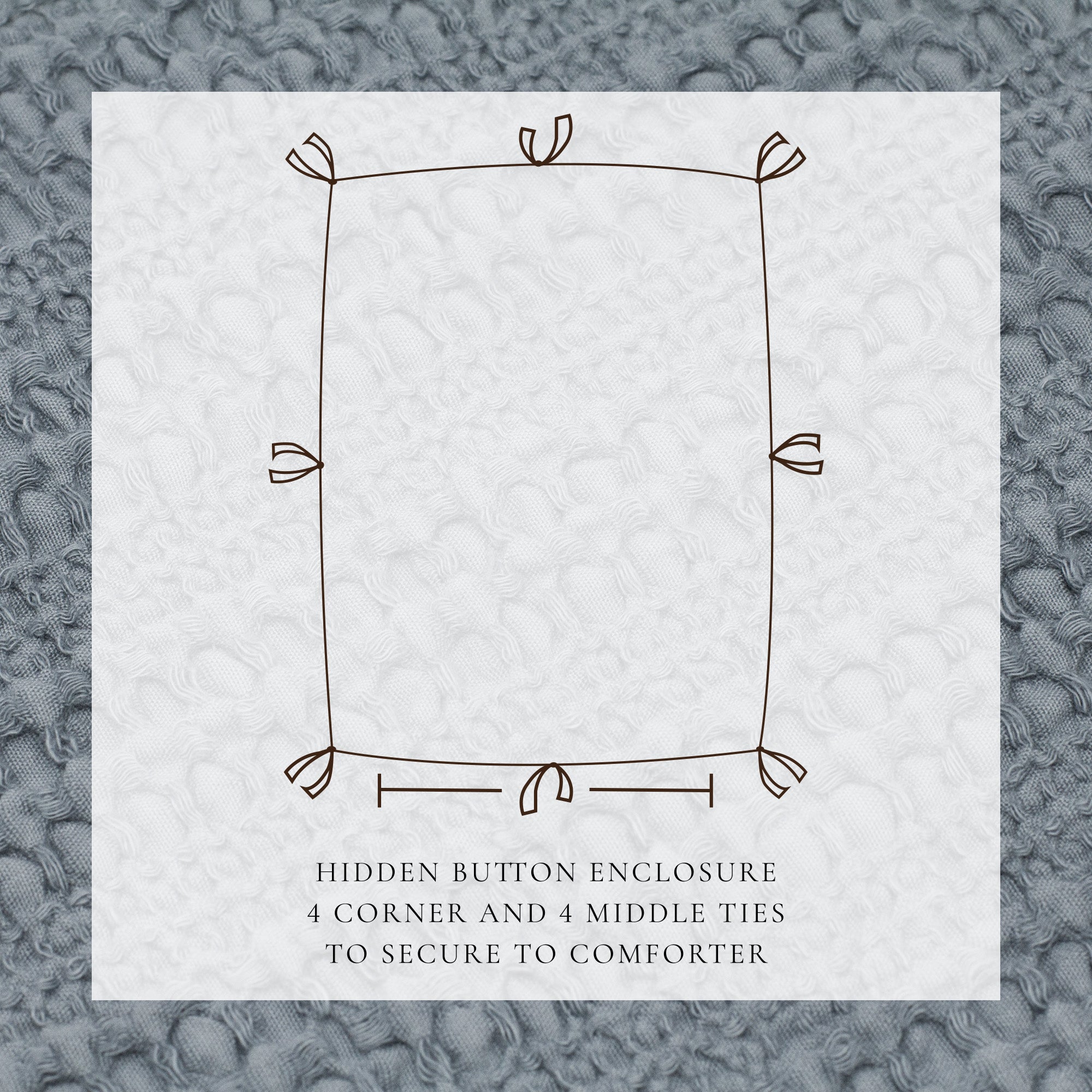 100% Cotton Honeycomb Waffle Duvet Set - Mattea Collection - Best Buy Furniture