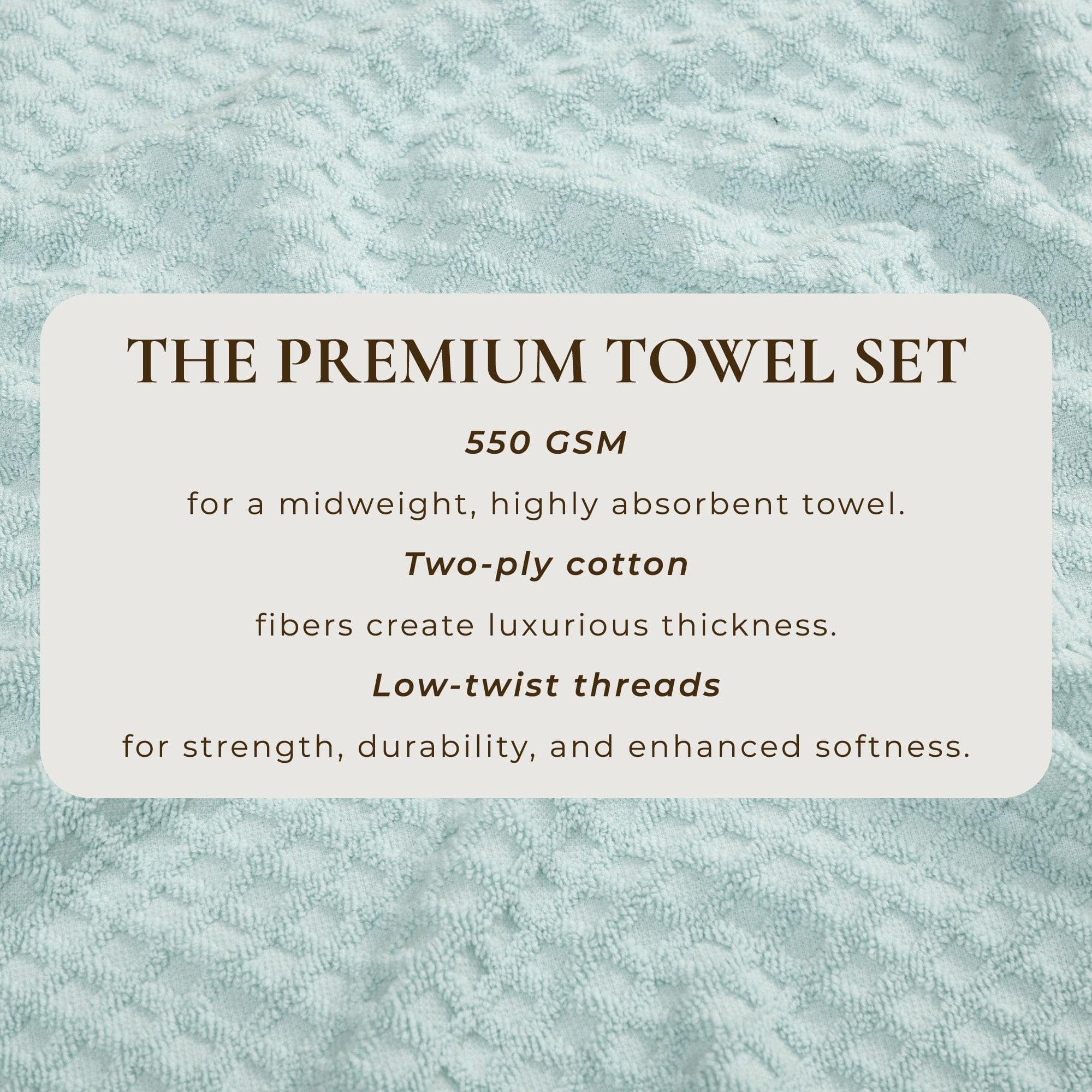 Cotton Diamond Waffle Weave Bath Towel Set - Grayson Collection - Best Buy Furniture