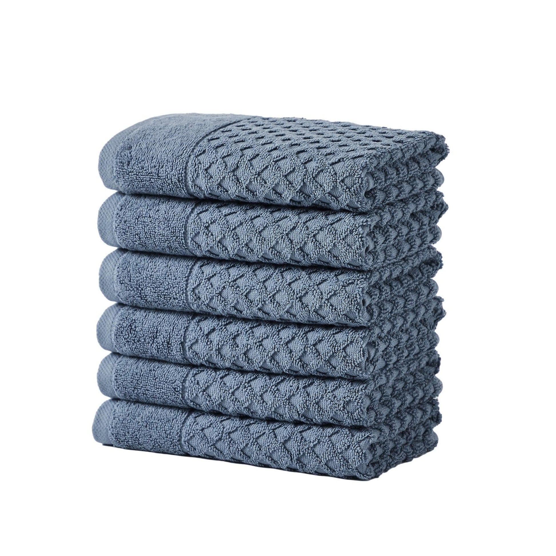 Cotton Diamond Waffle Weave Bath Towel Set - Grayson Collection - Best Buy Furniture
