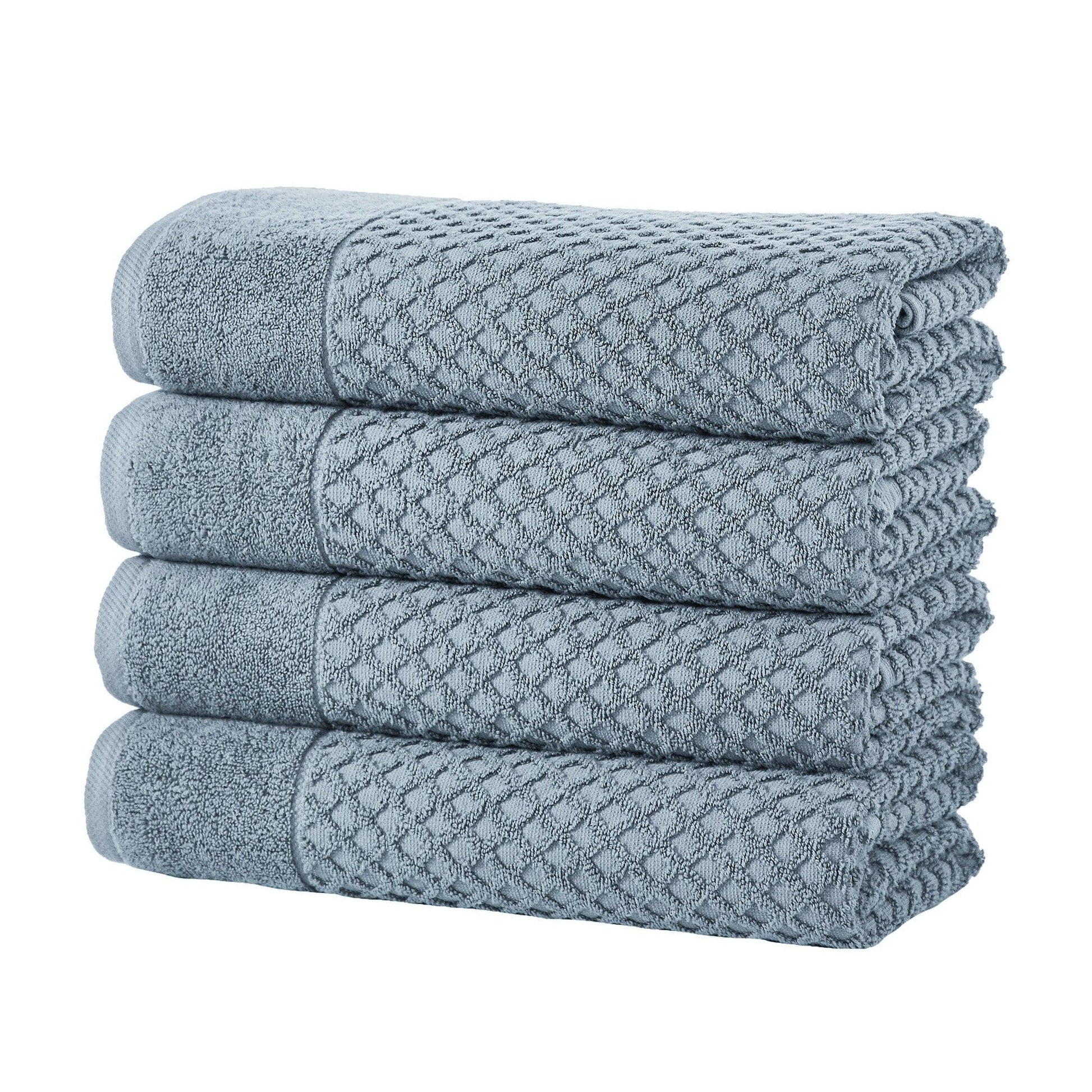 Cotton Diamond Waffle Weave Bath Towel Set - Grayson Collection - Best Buy Furniture