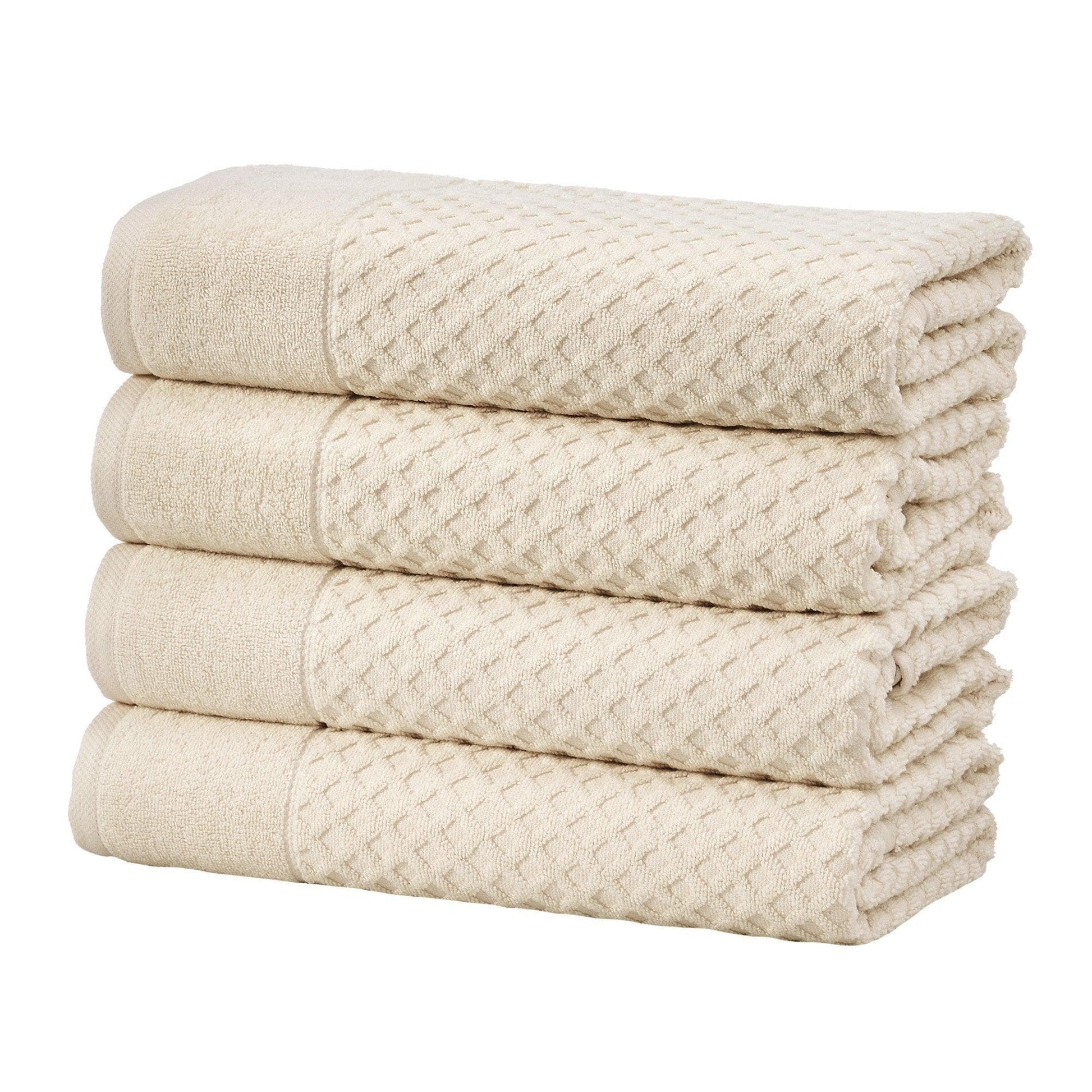 Cotton Diamond Waffle Weave Bath Towel Set - Grayson Collection - Best Buy Furniture