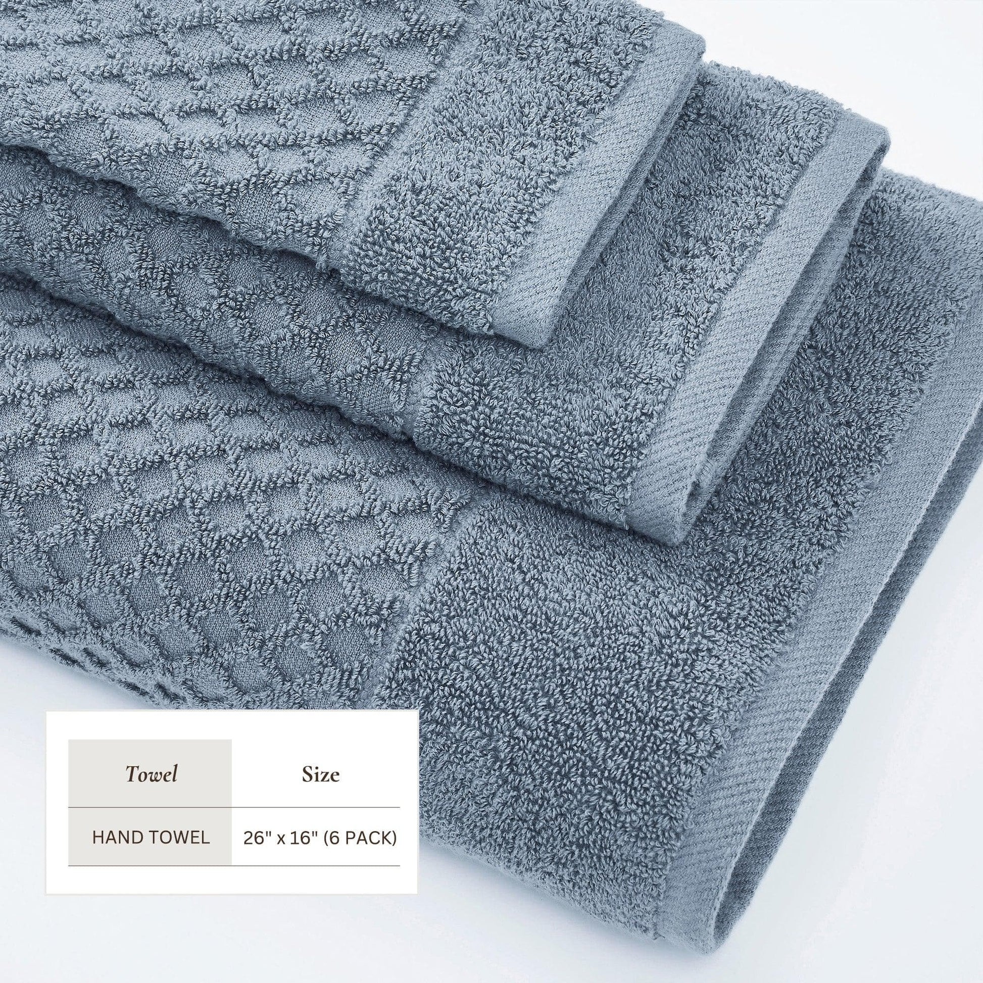 Cotton Diamond Waffle Weave Bath Towel Set - Grayson Collection - Best Buy Furniture
