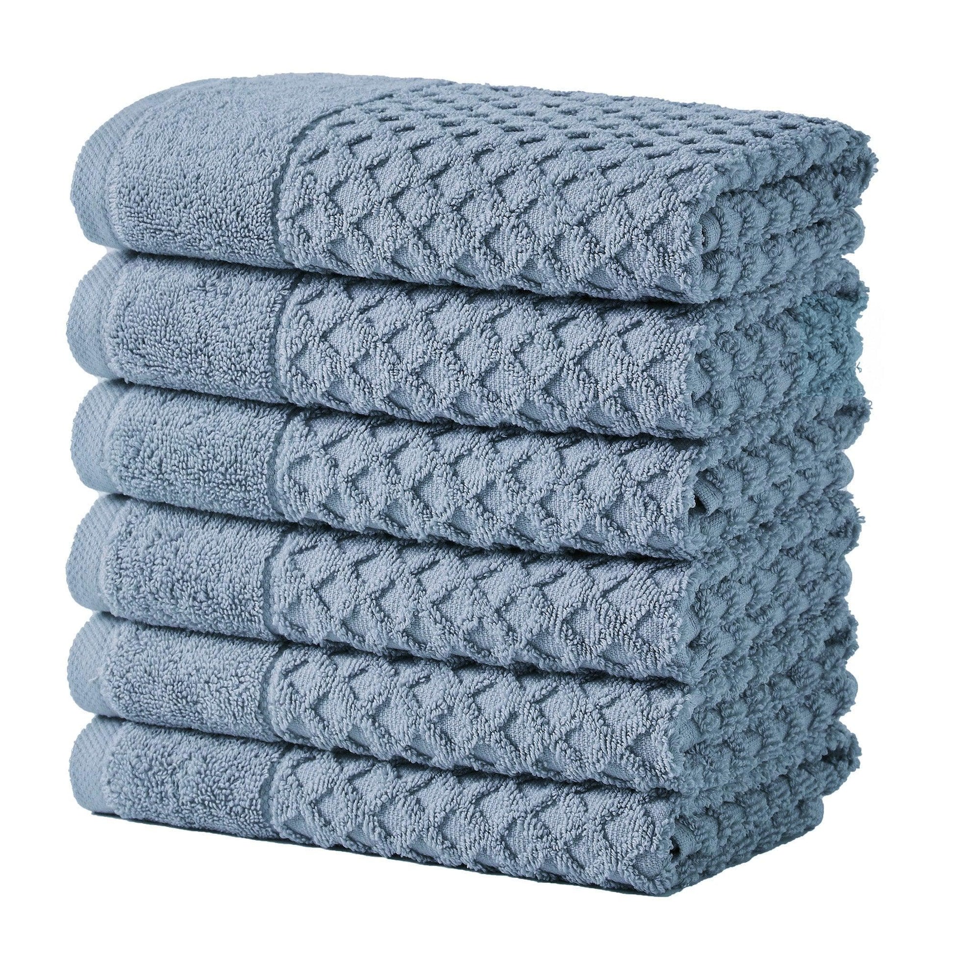 Cotton Diamond Waffle Weave Bath Towel Set - Grayson Collection - Best Buy Furniture