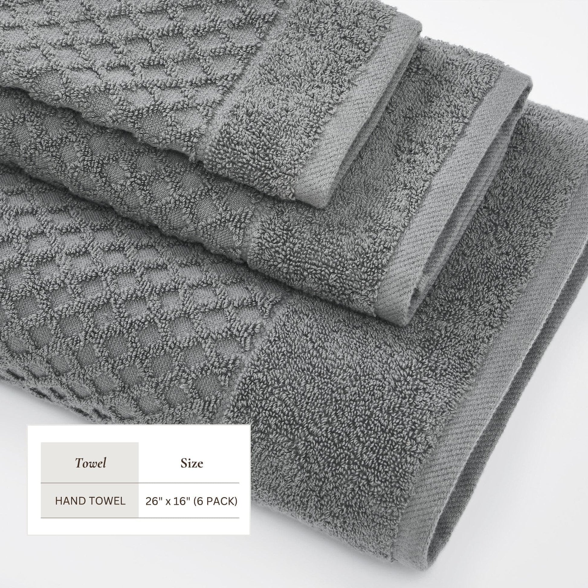 Cotton Diamond Waffle Weave Bath Towel Set - Grayson Collection - Best Buy Furniture