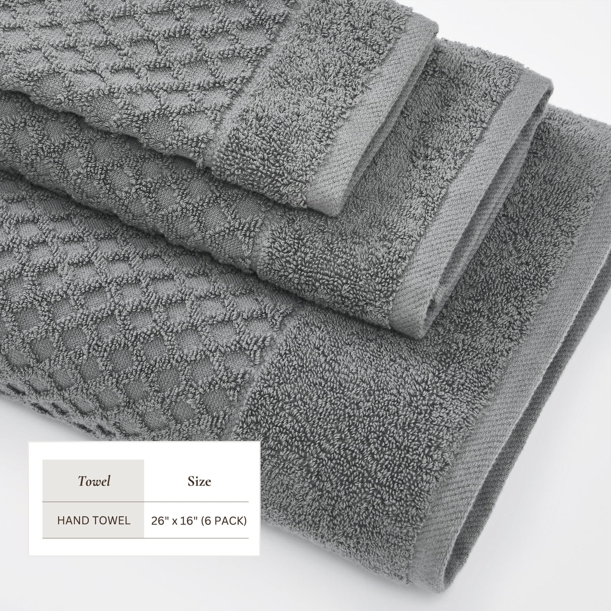 Cotton Diamond Waffle Weave Bath Towel Set - Grayson Collection - Best Buy Furniture