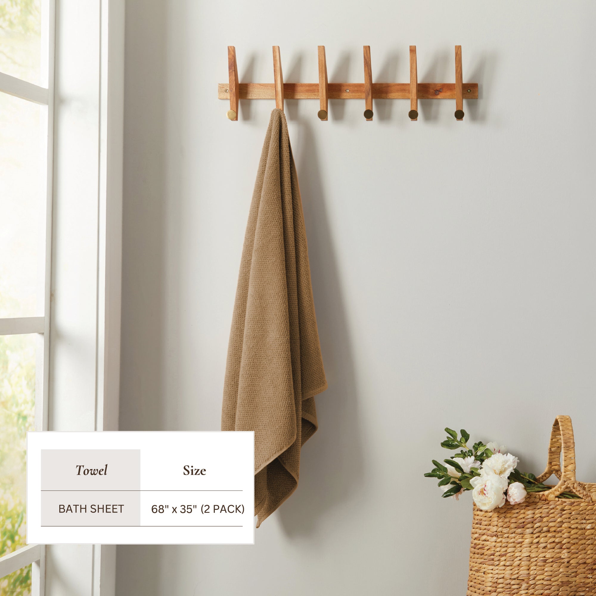 Cotton Textured Bath Towel Set - Acacia Collection - Best Buy Furniture