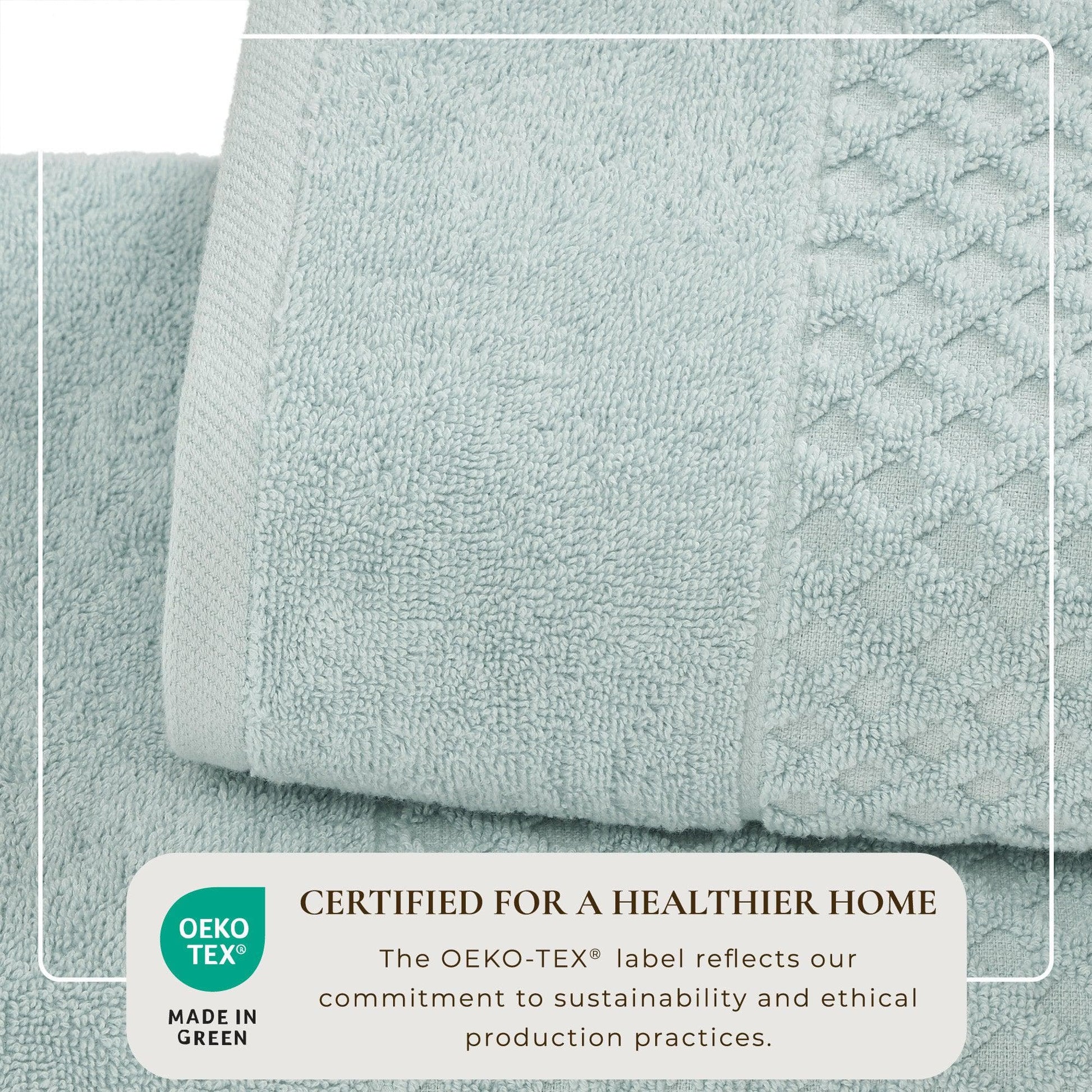 Cotton Diamond Waffle Weave Bath Towel Set - Grayson Collection - Best Buy Furniture