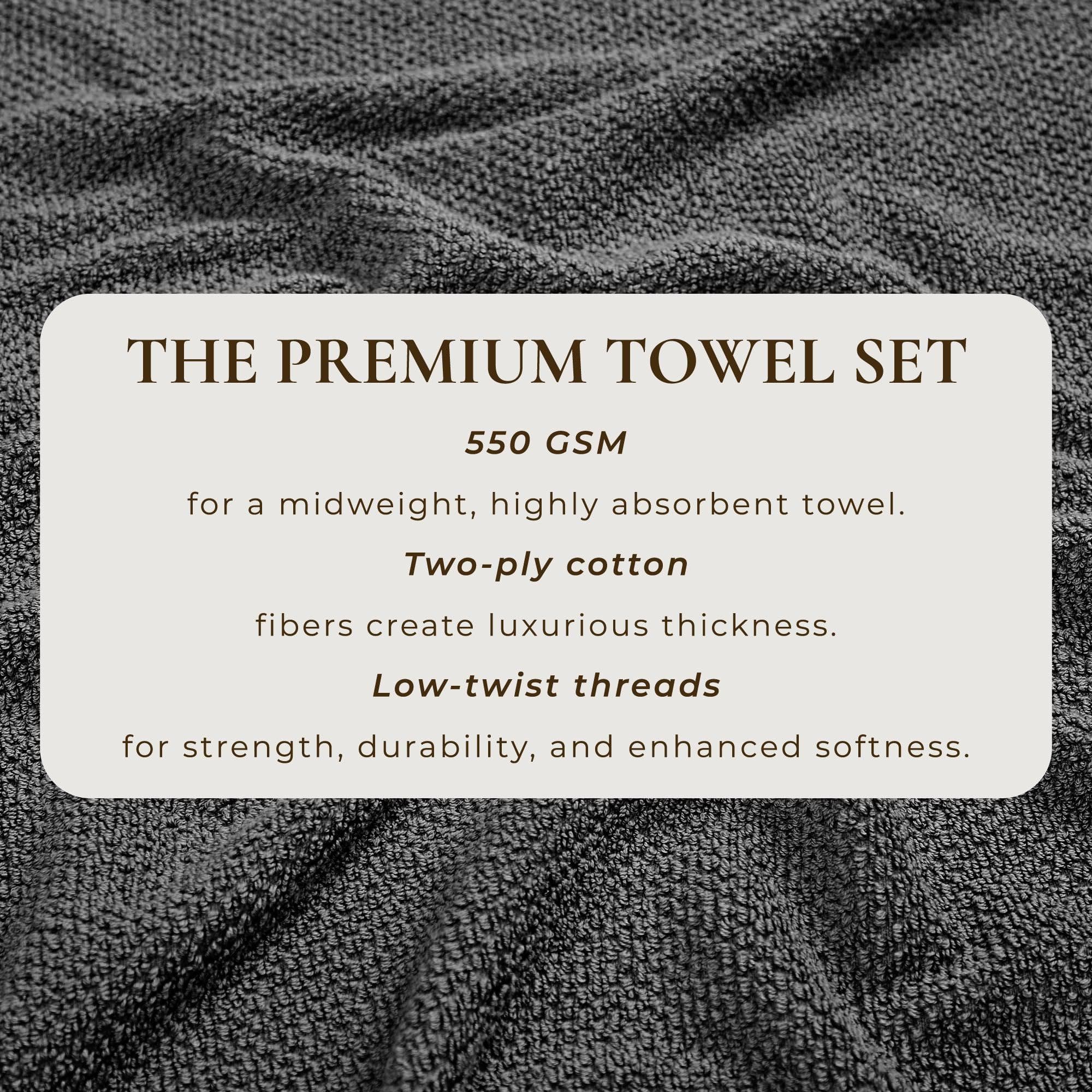 Cotton Textured Bath Towel Set - Acacia Collection - Best Buy Furniture