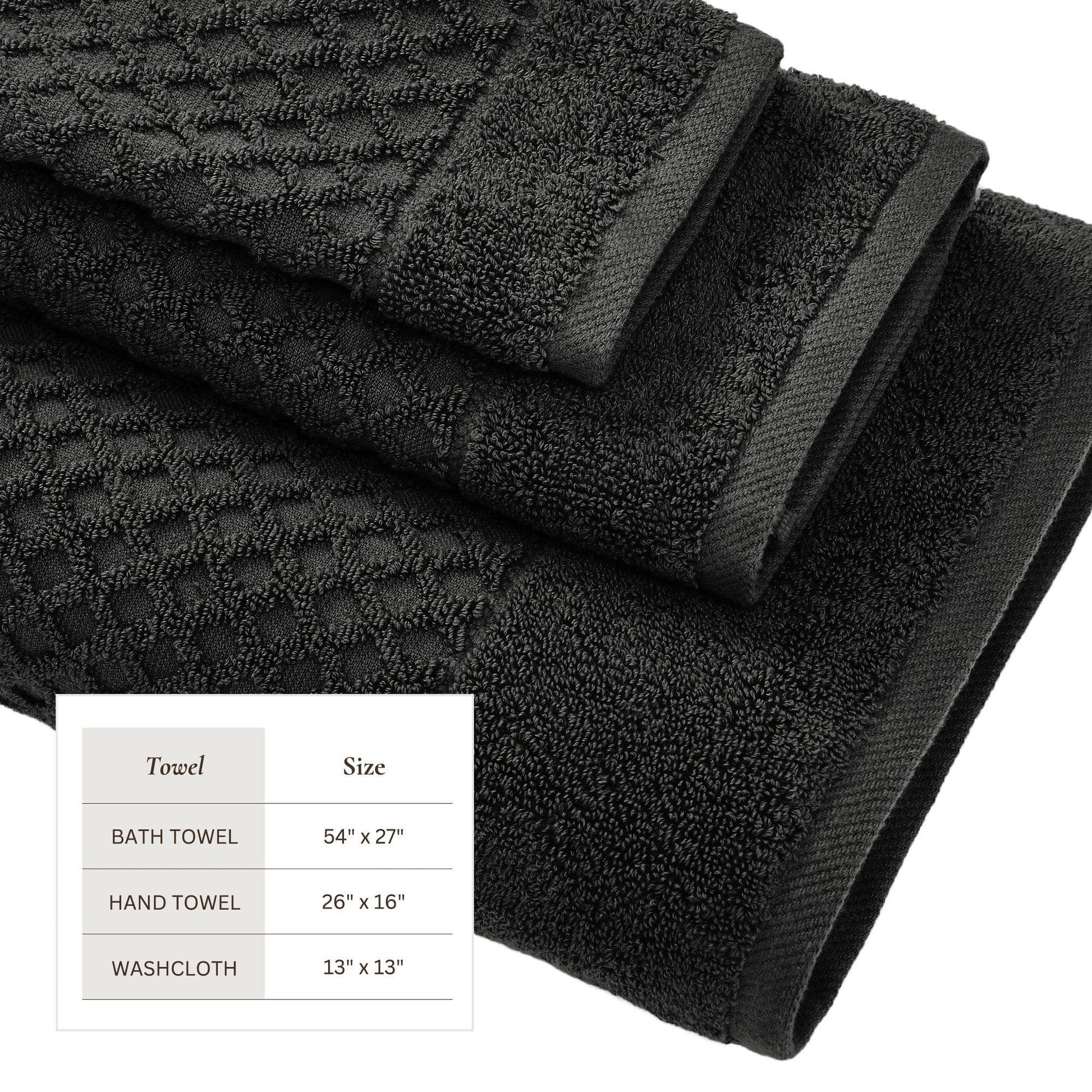 Cotton Diamond Waffle Weave Bath Towel Set - Grayson Collection - Best Buy Furniture
