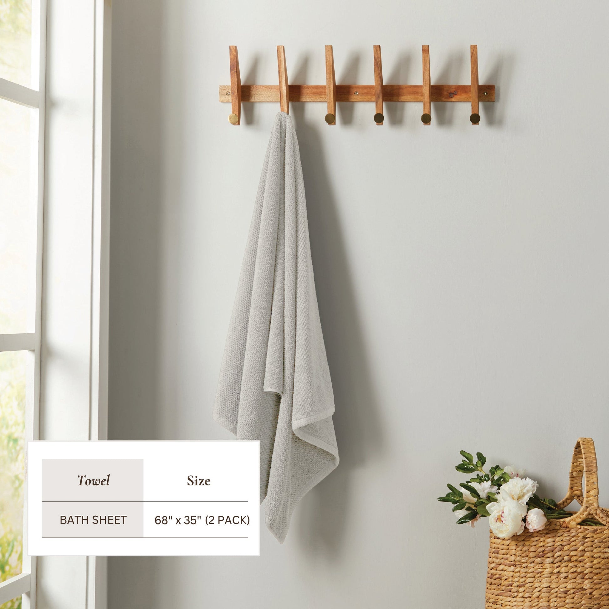 Cotton Textured Bath Towel Set - Acacia Collection - Best Buy Furniture