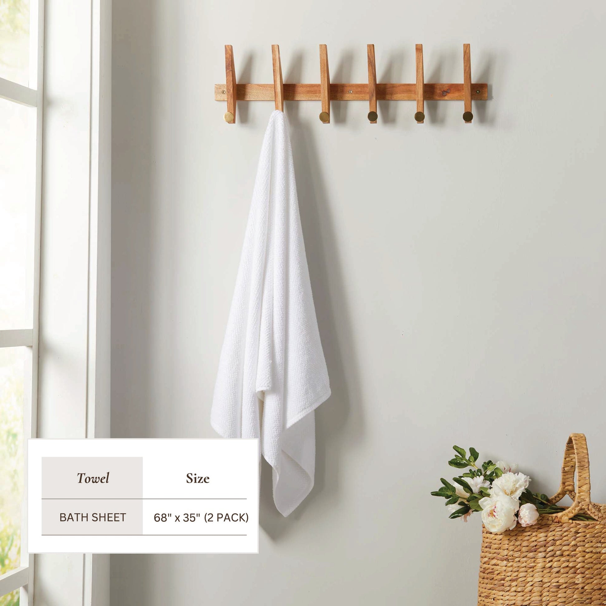 Cotton Textured Bath Towel Set - Acacia Collection - Best Buy Furniture