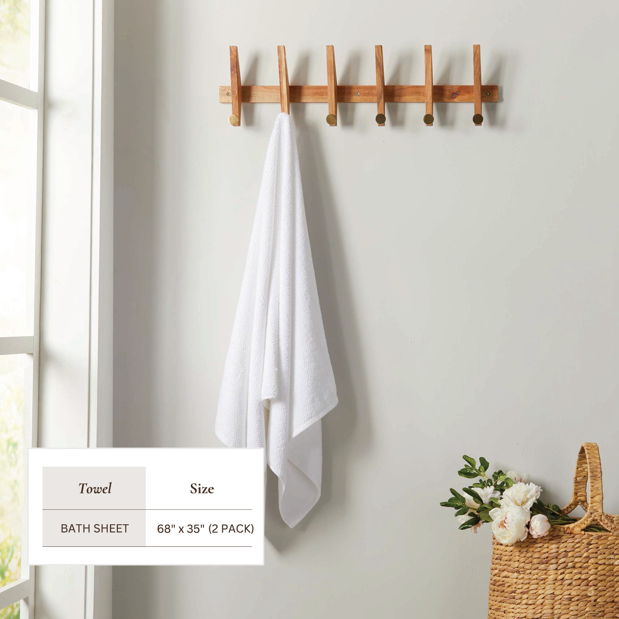 Cotton Textured Bath Towel Set - Acacia Collection - Best Buy Furniture