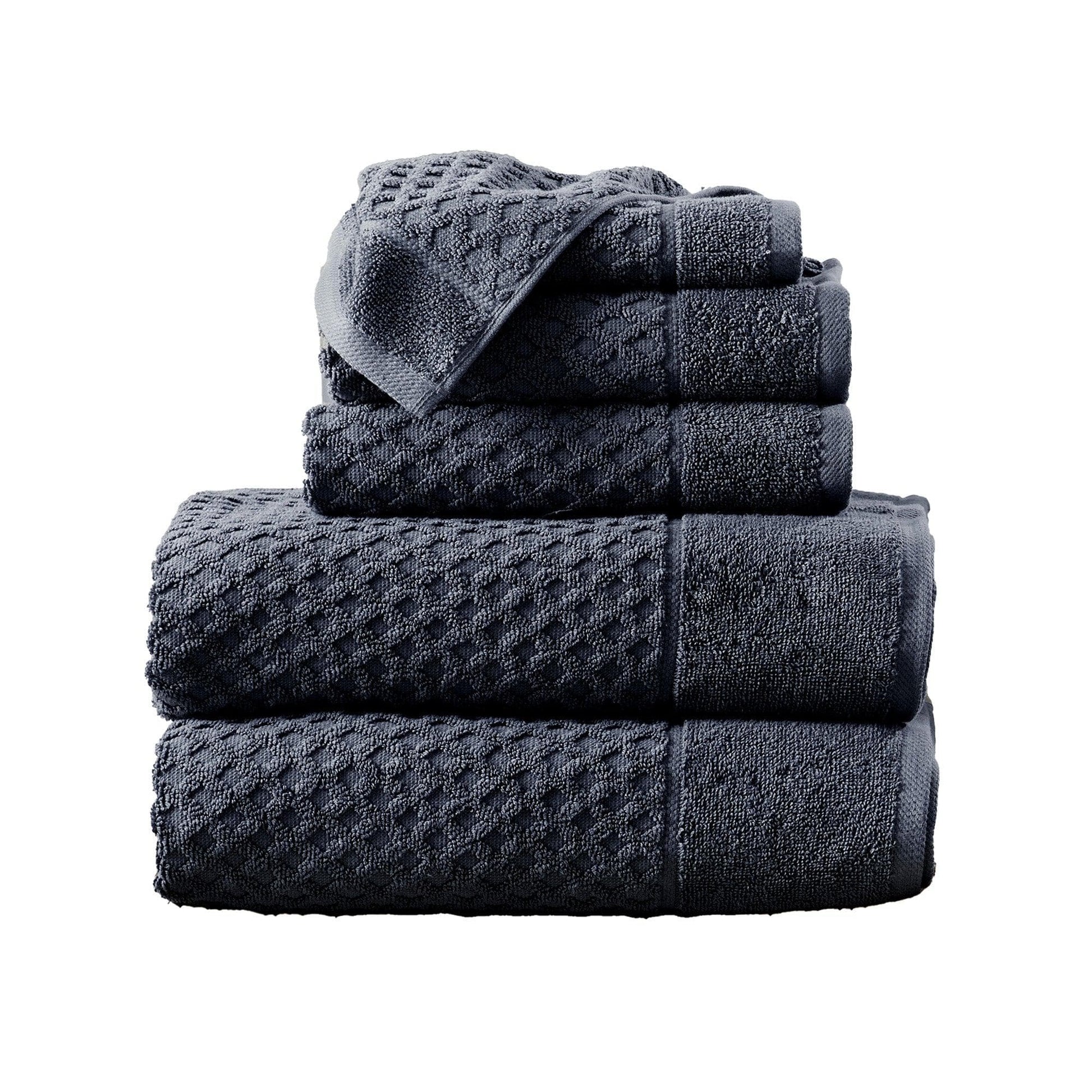 Cotton Diamond Waffle Weave Bath Towel Set - Grayson Collection - Best Buy Furniture