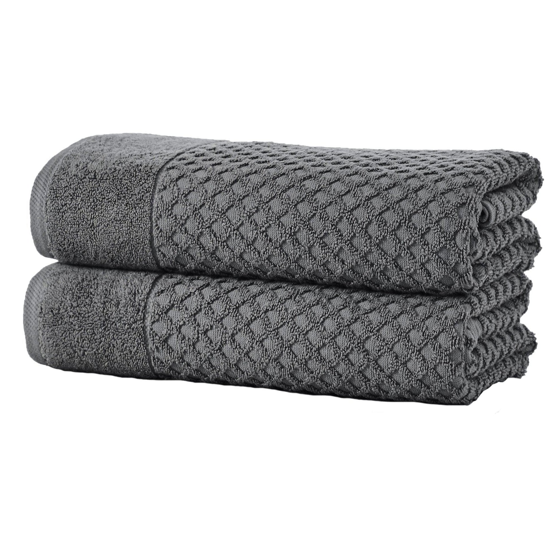 Cotton Diamond Waffle Weave Bath Towel Set - Grayson Collection - Best Buy Furniture