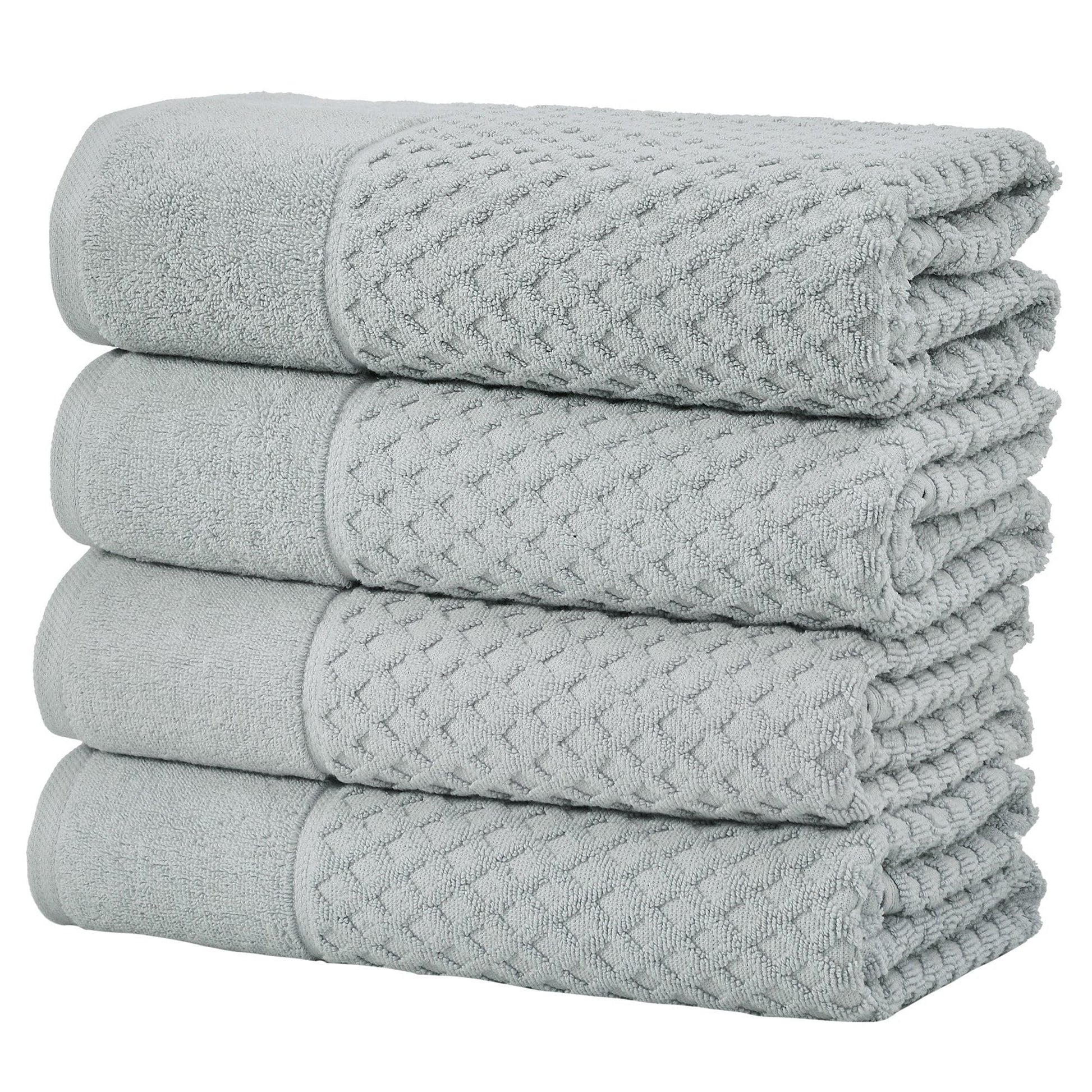 Cotton Diamond Waffle Weave Bath Towel Set - Grayson Collection - Best Buy Furniture