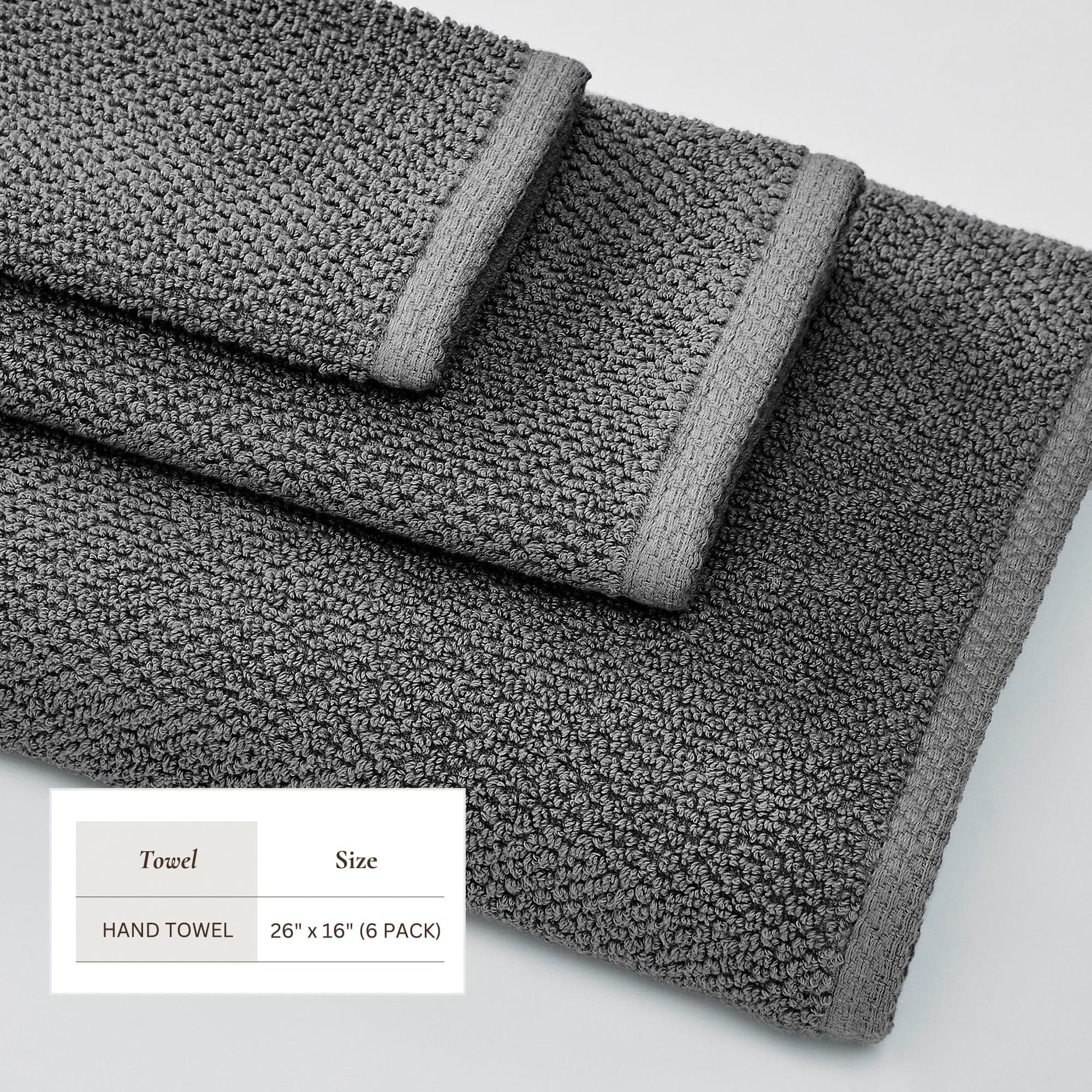 Cotton Textured Bath Towel Set - Acacia Collection - Best Buy Furniture