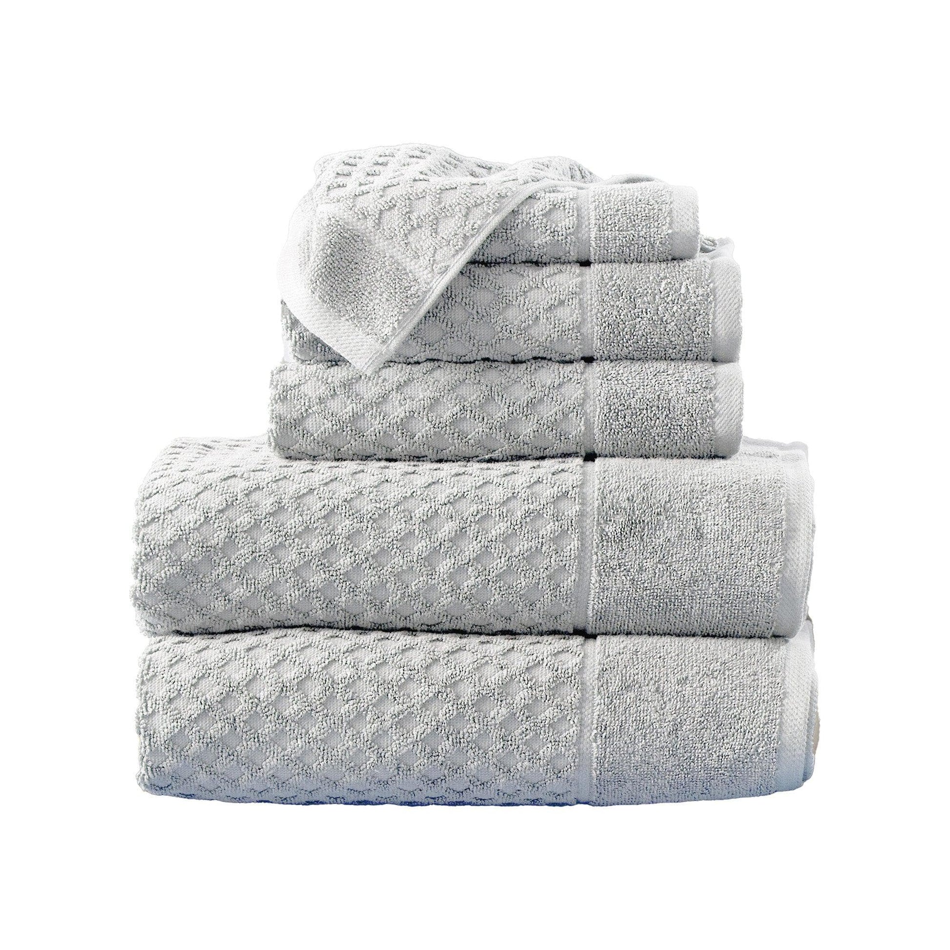 Cotton Diamond Waffle Weave Bath Towel Set - Grayson Collection - Best Buy Furniture