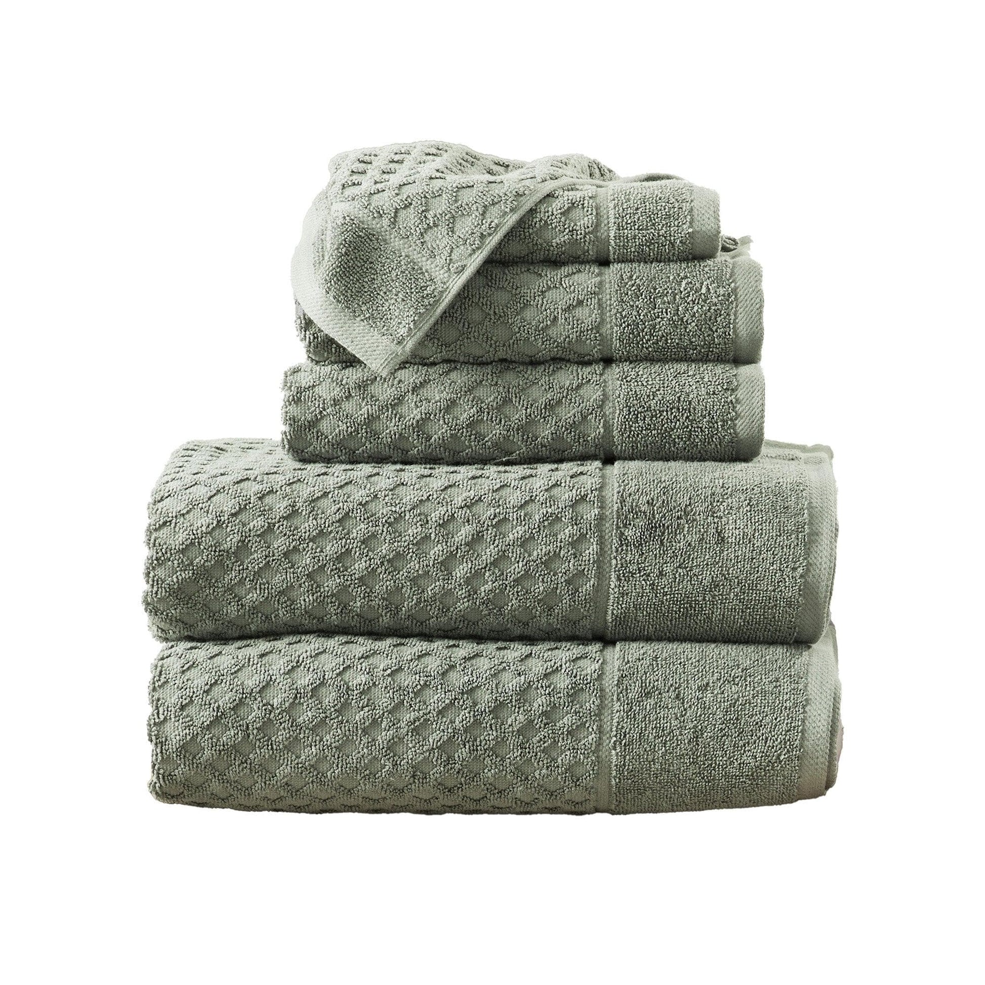 Cotton Diamond Waffle Weave Bath Towel Set - Grayson Collection - Best Buy Furniture