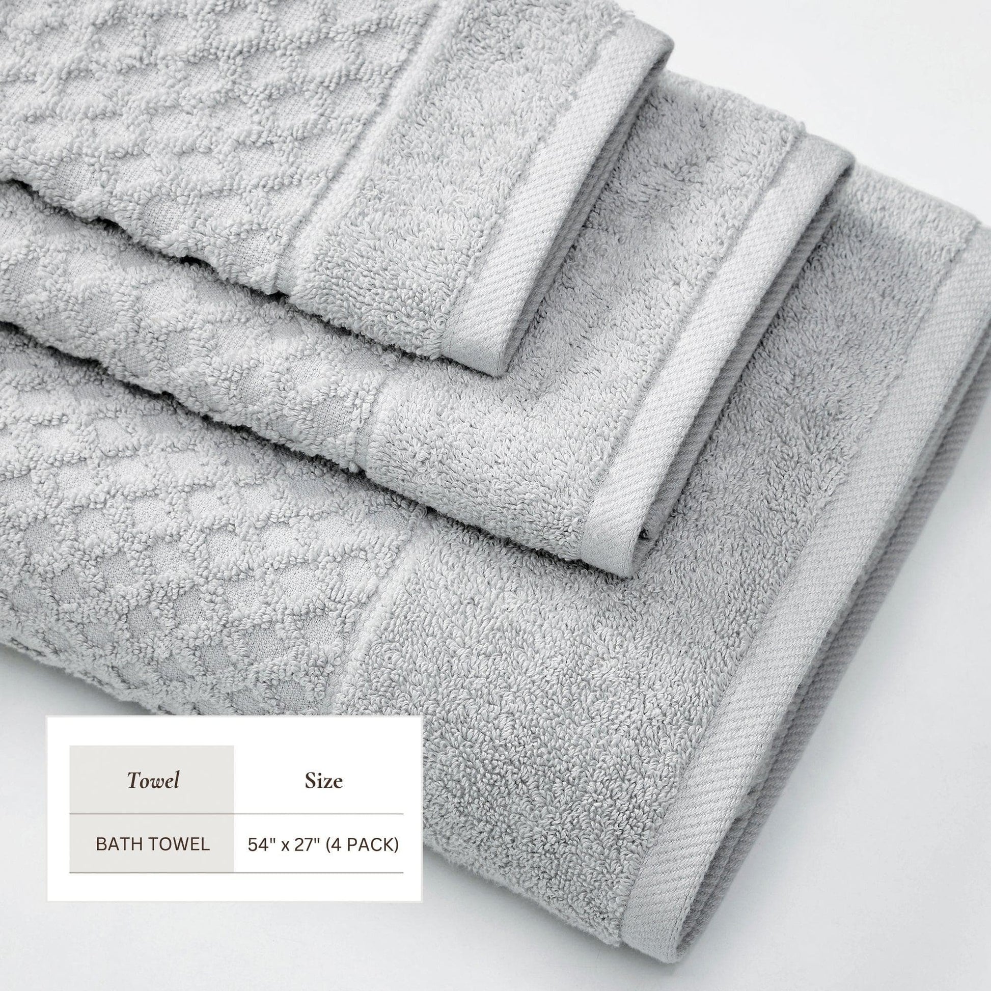 Cotton Diamond Waffle Weave Bath Towel Set - Grayson Collection - Best Buy Furniture