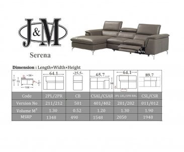 J&M Serena Premium Leather Sectional - Best Buy Furniture