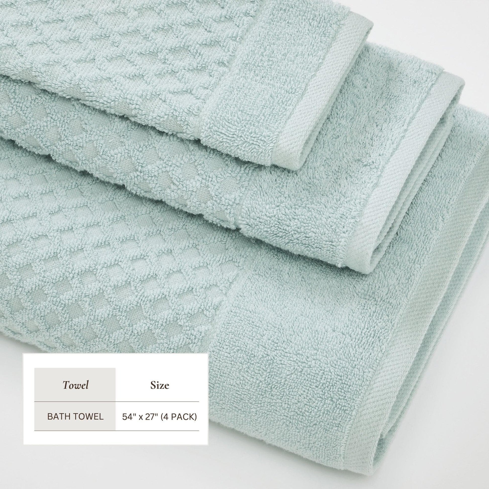 Cotton Diamond Waffle Weave Bath Towel Set - Grayson Collection - Best Buy Furniture