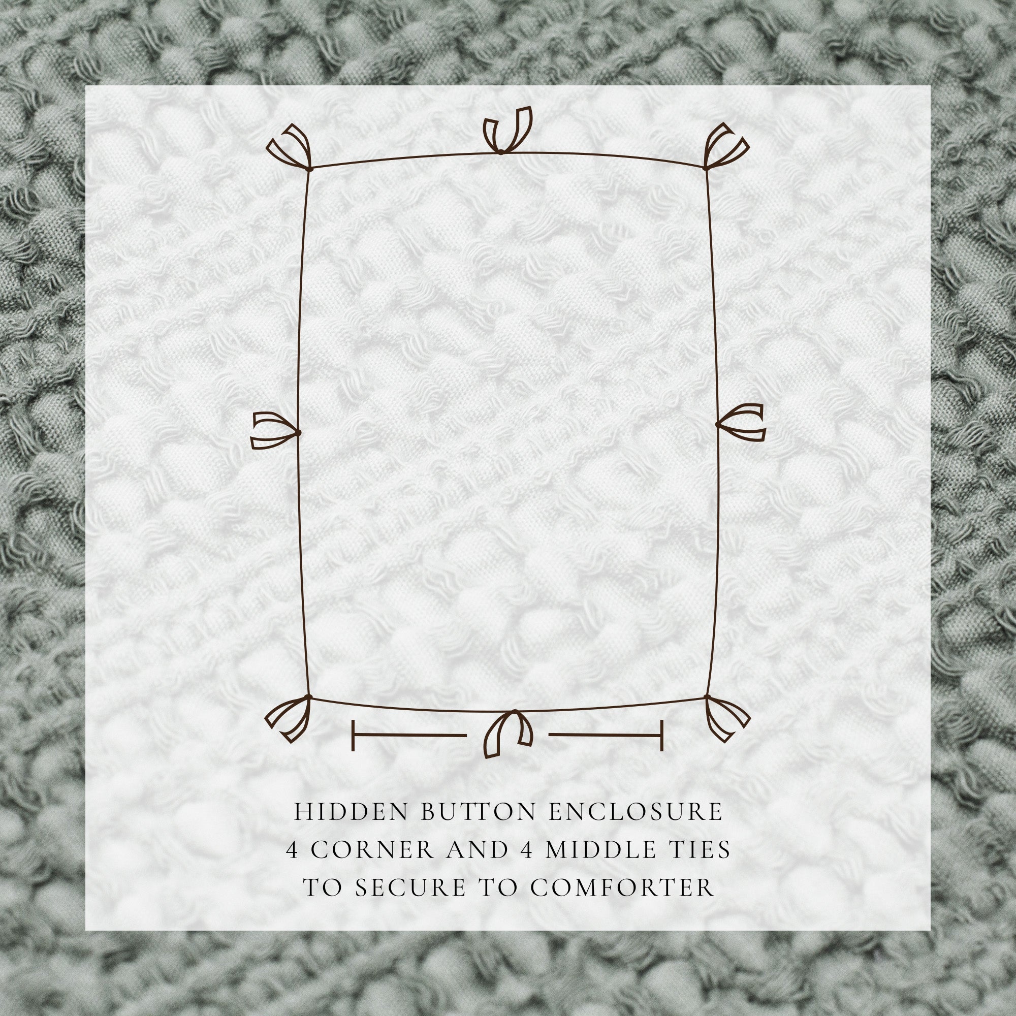 100% Cotton Honeycomb Waffle Duvet Set - Mattea Collection - Best Buy Furniture