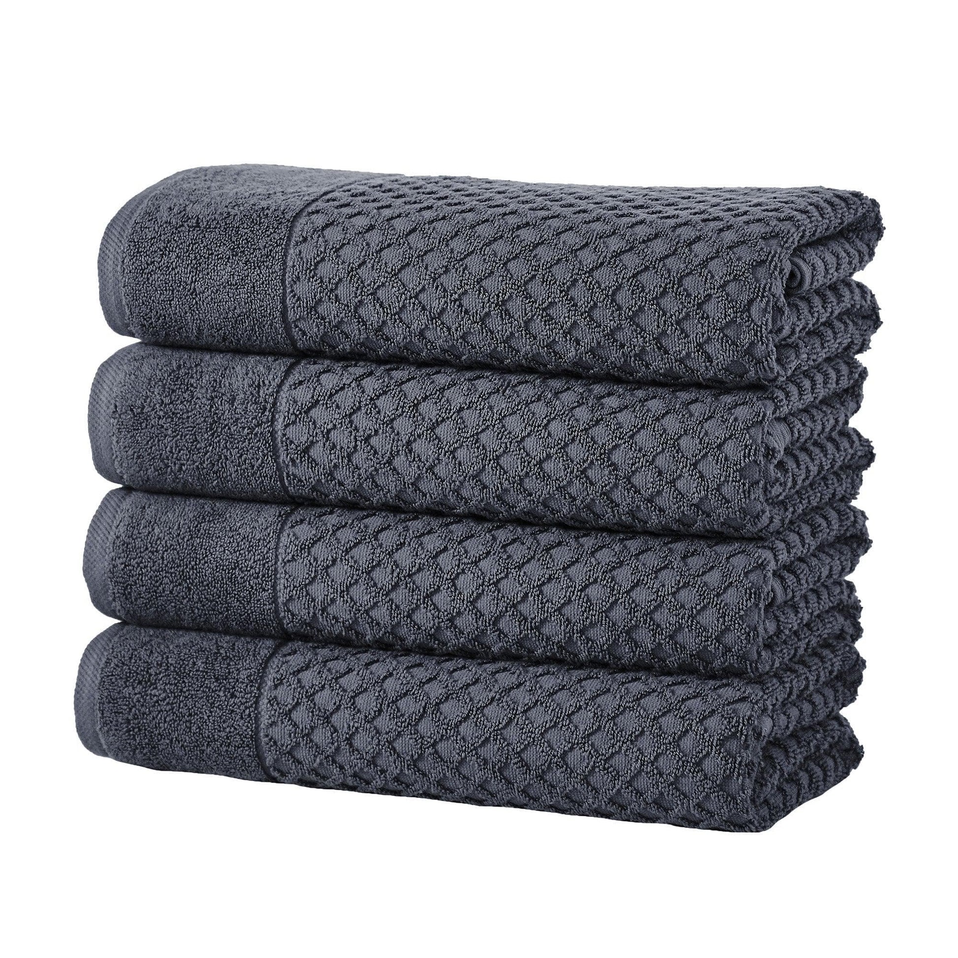 Cotton Diamond Waffle Weave Bath Towel Set - Grayson Collection - Best Buy Furniture