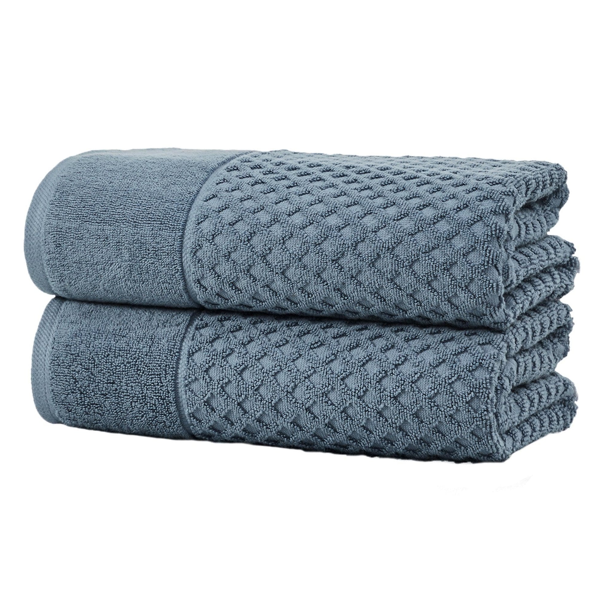 Cotton Diamond Waffle Weave Bath Towel Set - Grayson Collection - Best Buy Furniture