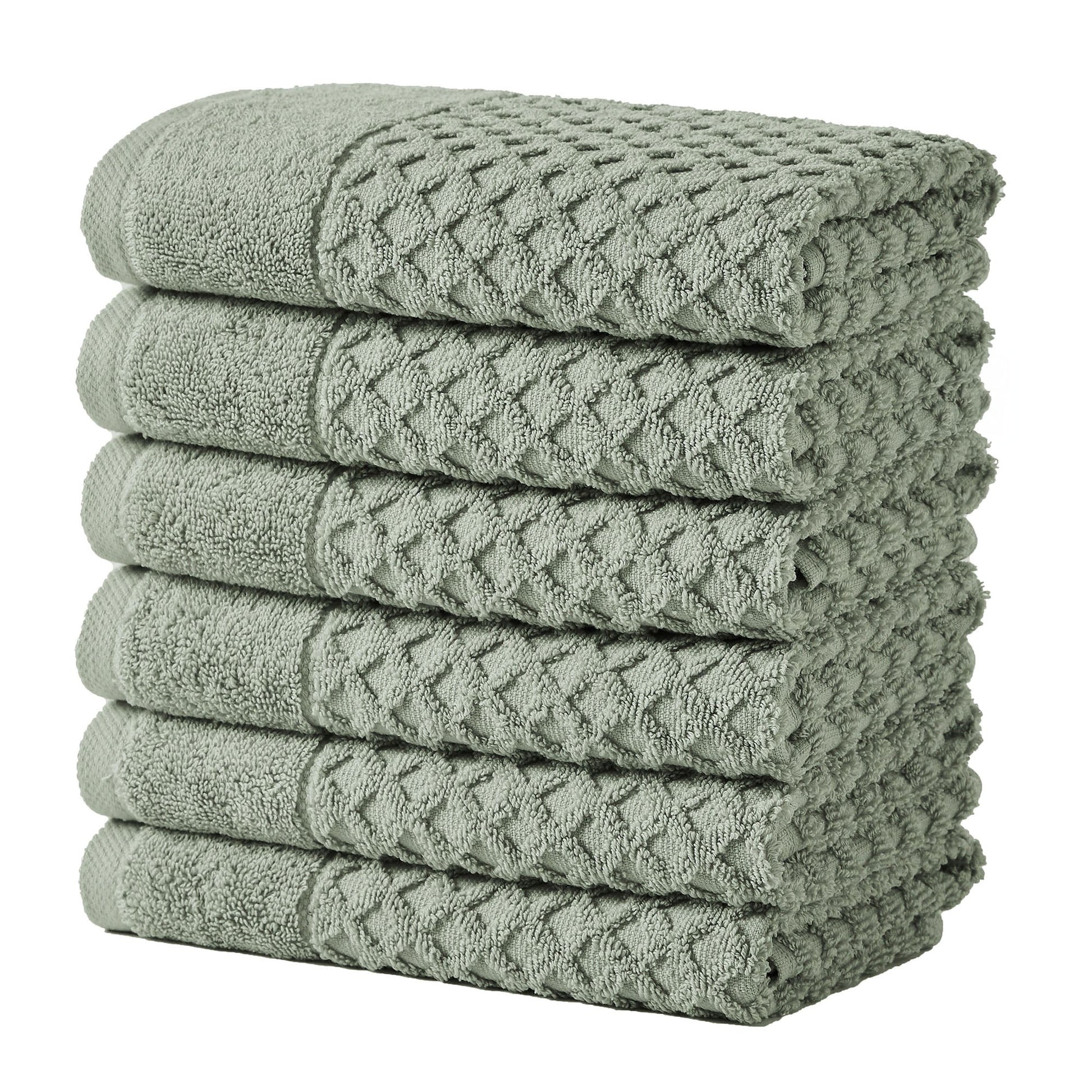 Cotton Diamond Waffle Weave Bath Towel Set - Grayson Collection - Best Buy Furniture
