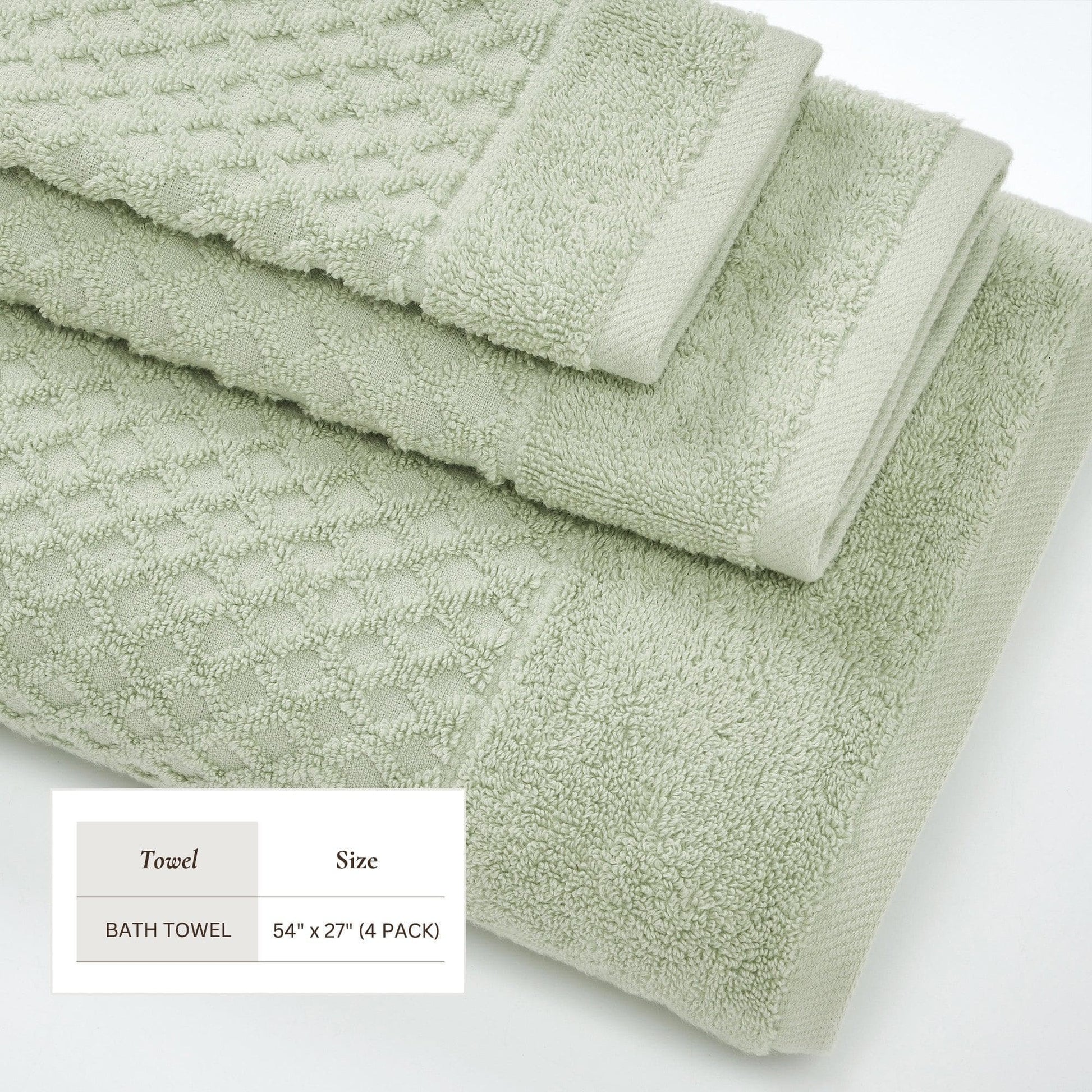 Cotton Diamond Waffle Weave Bath Towel Set - Grayson Collection - Best Buy Furniture