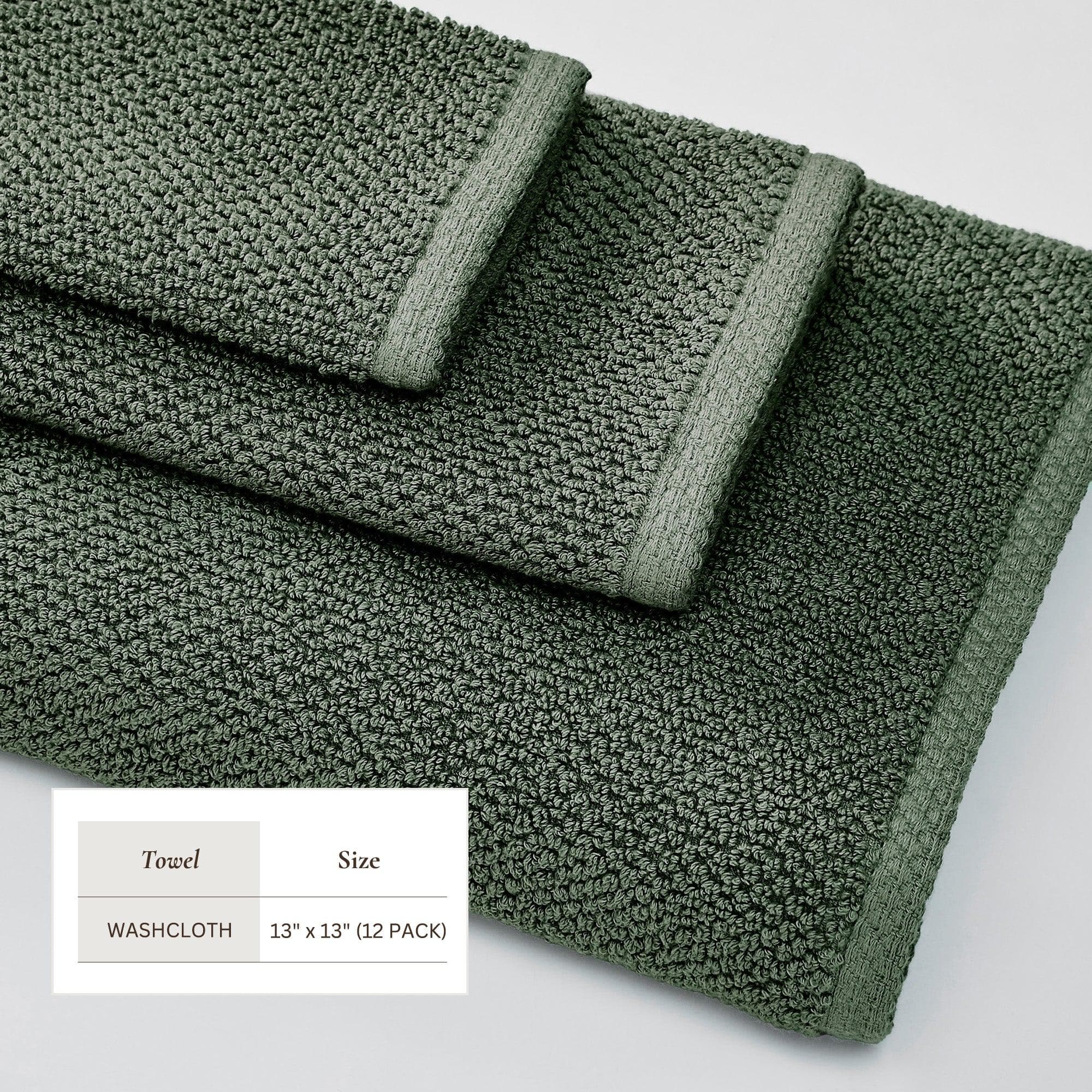 Cotton Textured Bath Towel Set - Acacia Collection - Best Buy Furniture