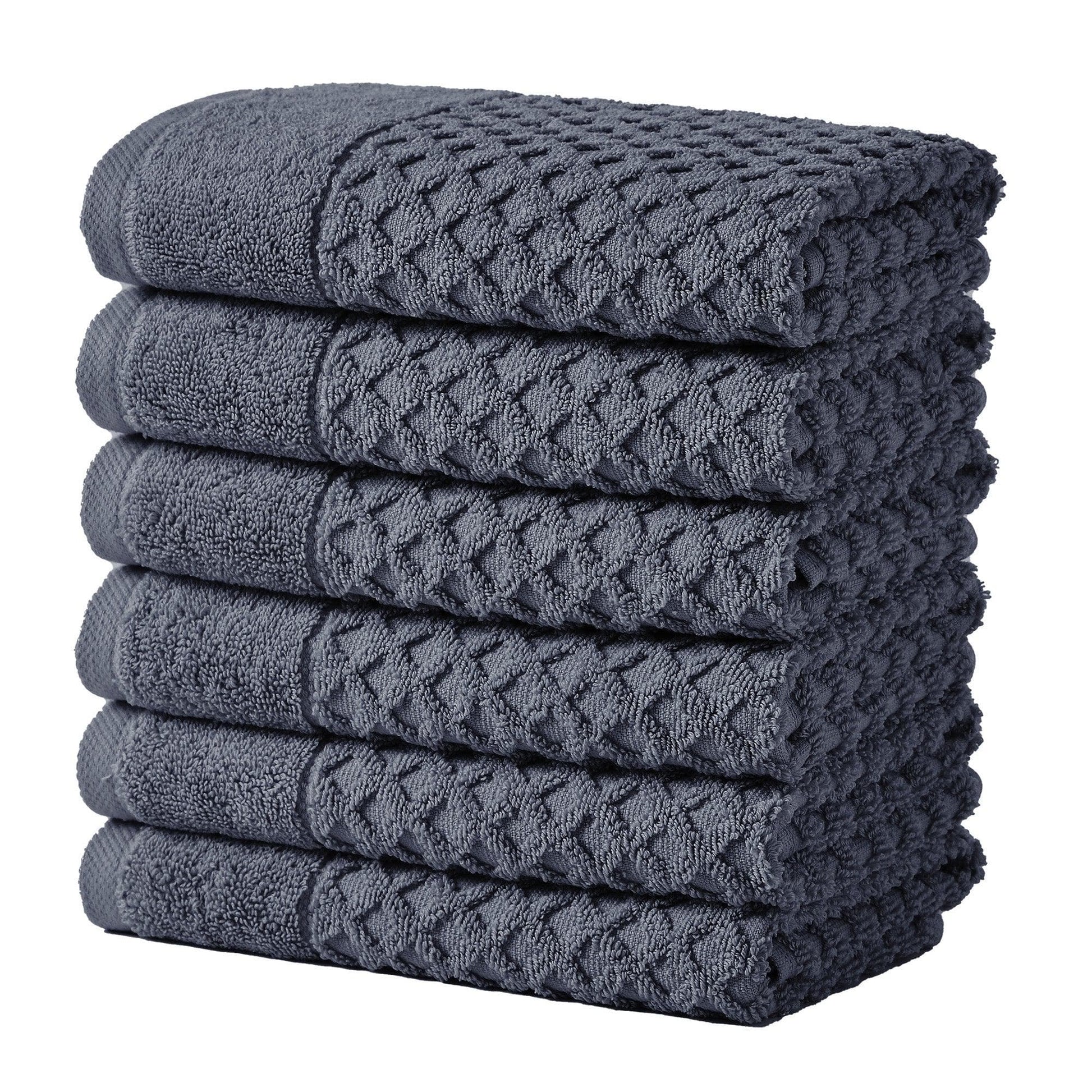 Cotton Diamond Waffle Weave Bath Towel Set - Grayson Collection - Best Buy Furniture