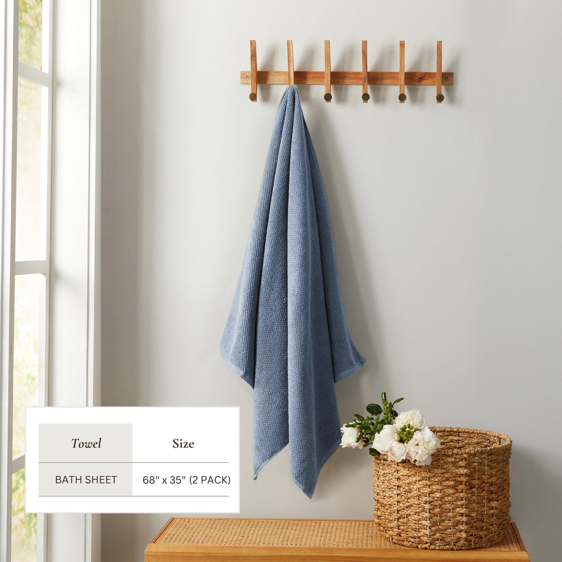 Cotton Textured Bath Towel Set - Acacia Collection - Best Buy Furniture
