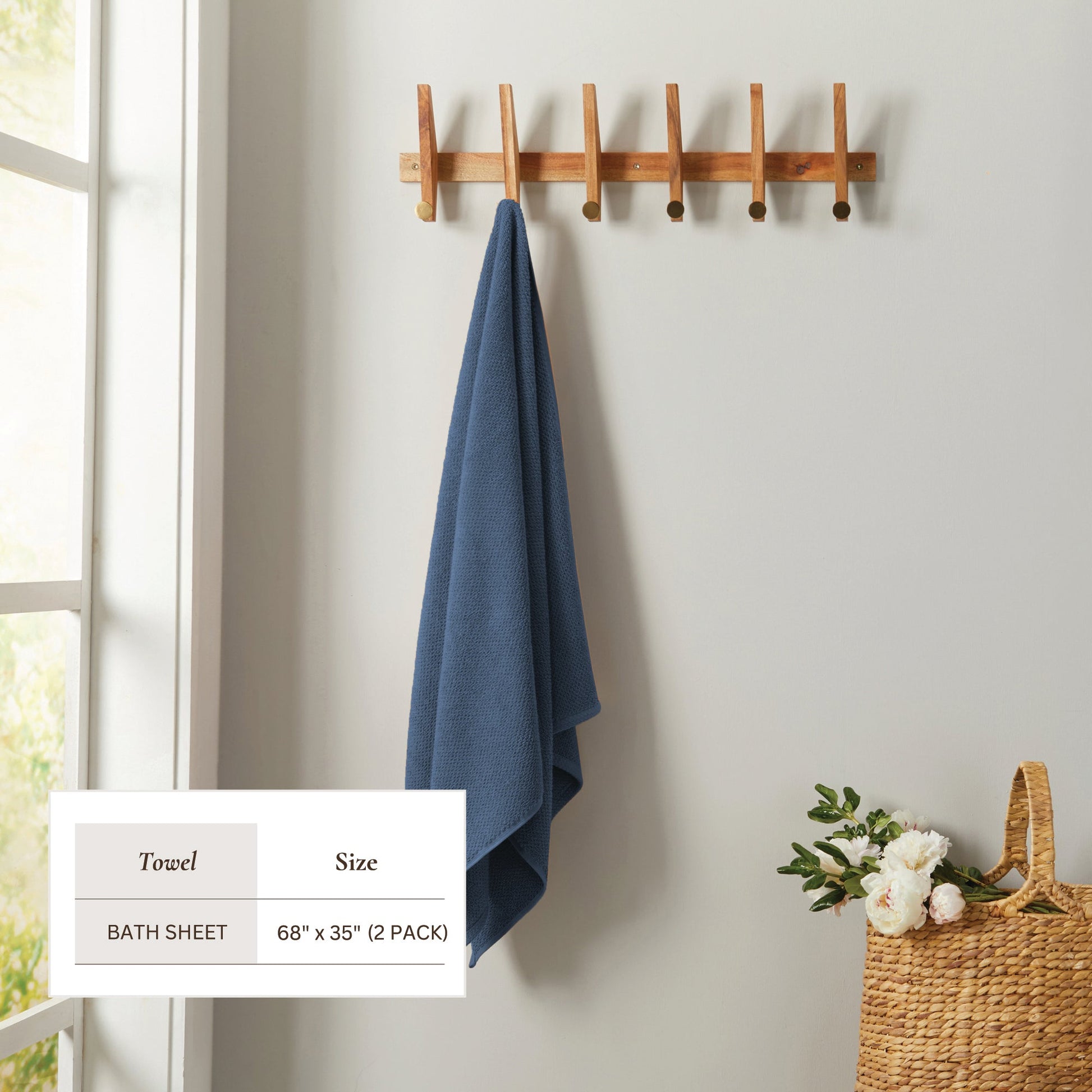 Cotton Textured Bath Towel Set - Acacia Collection - Best Buy Furniture