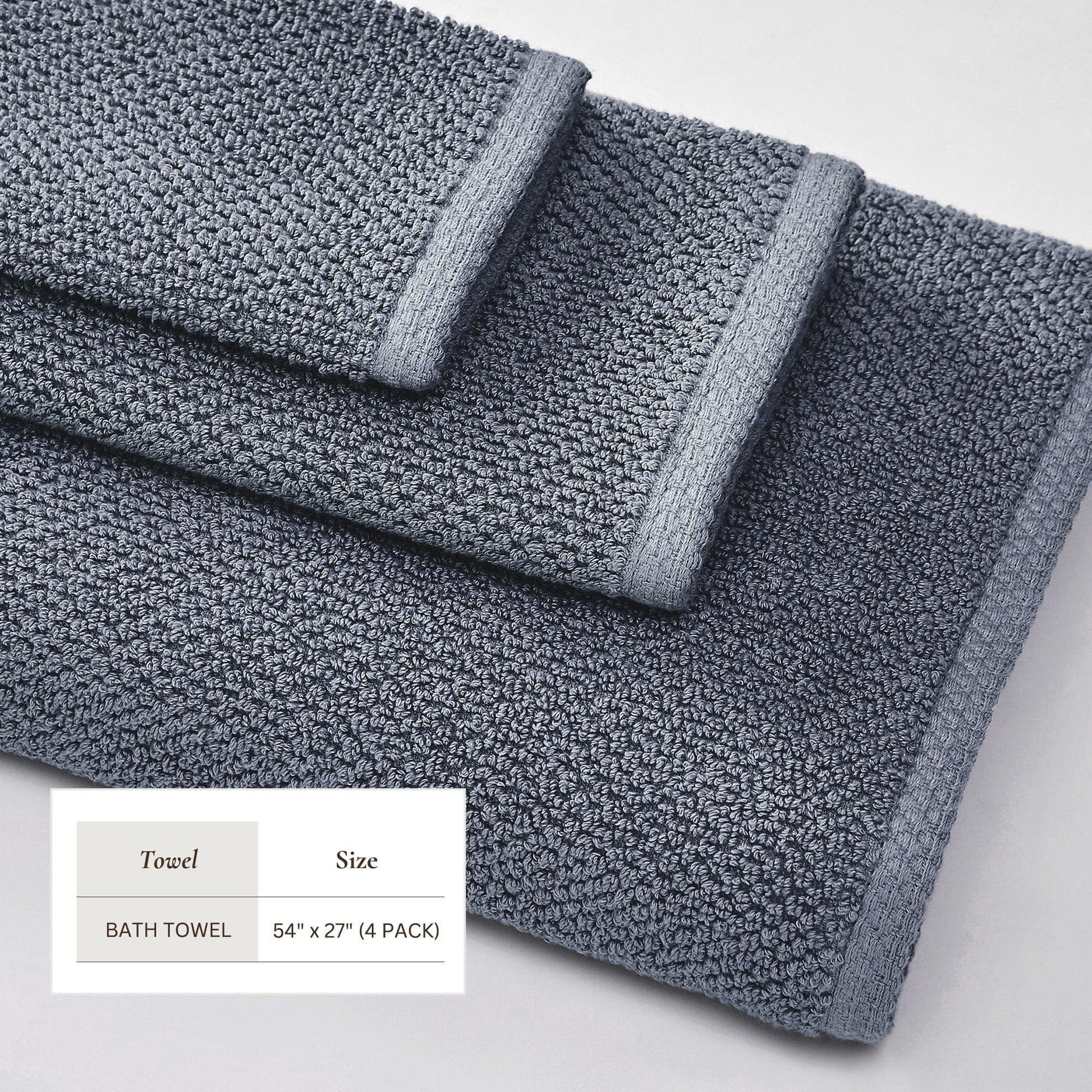 Cotton Textured Bath Towel Set - Acacia Collection - Best Buy Furniture