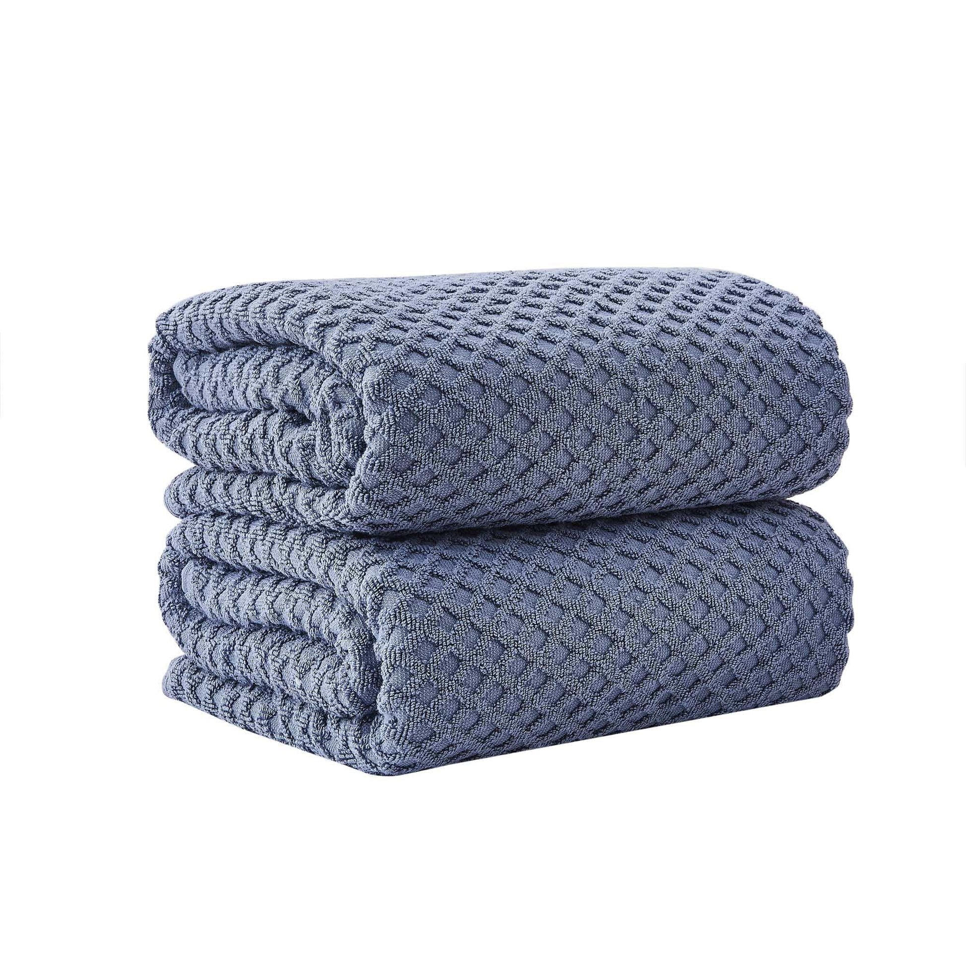 Cotton Diamond Waffle Weave Bath Towel Set - Grayson Collection - Best Buy Furniture