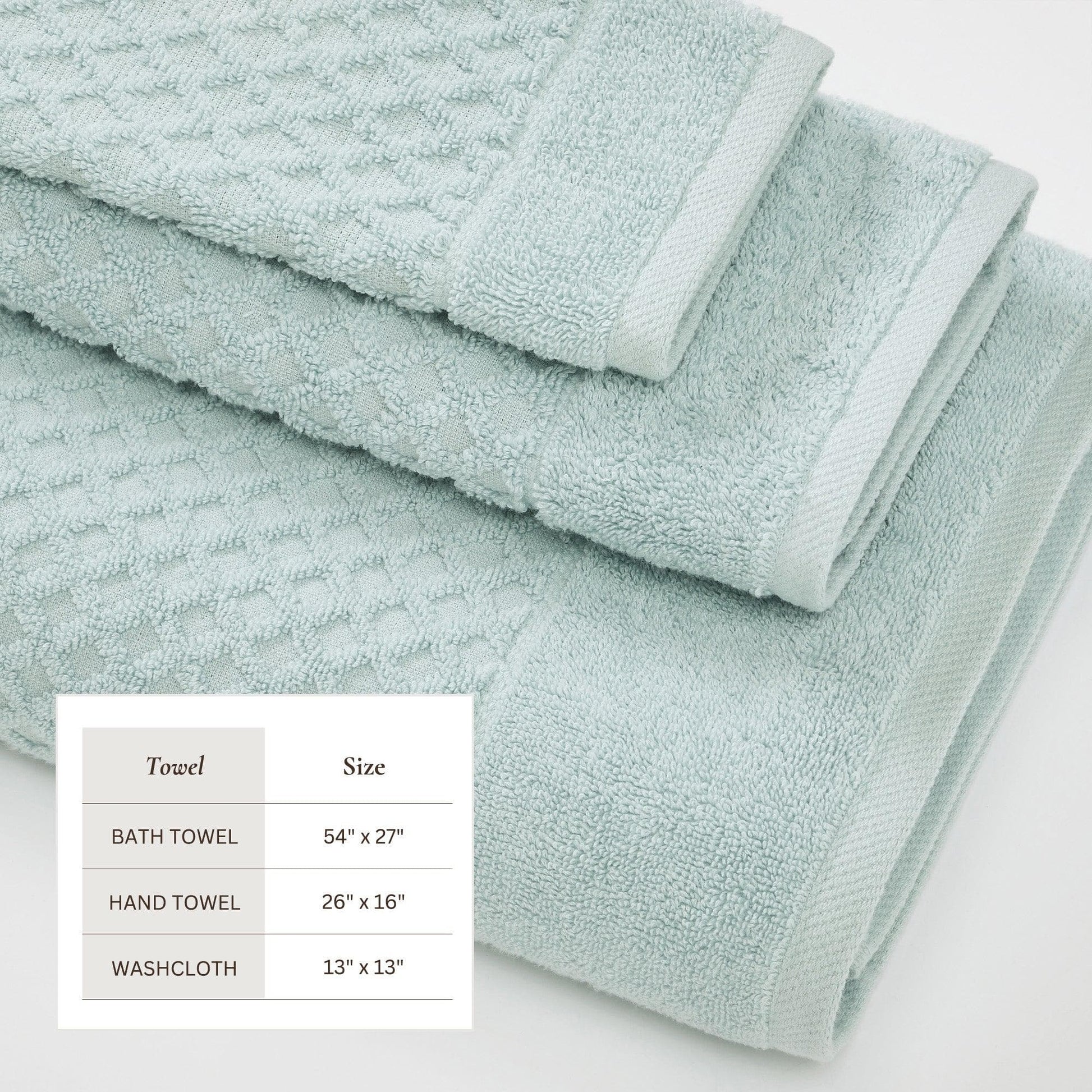 Cotton Diamond Waffle Weave Bath Towel Set - Grayson Collection - Best Buy Furniture