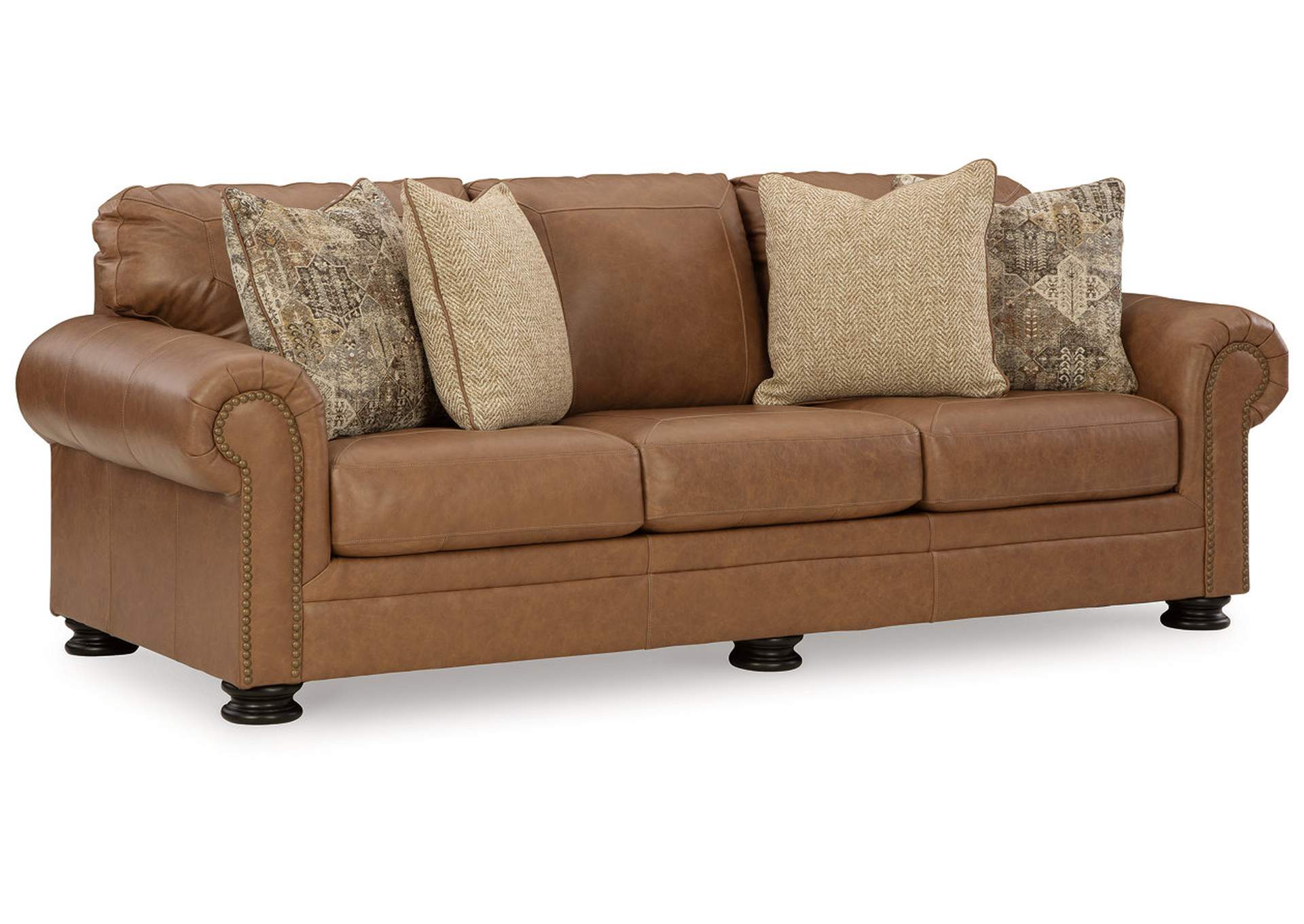 Ashley brown leather sofa