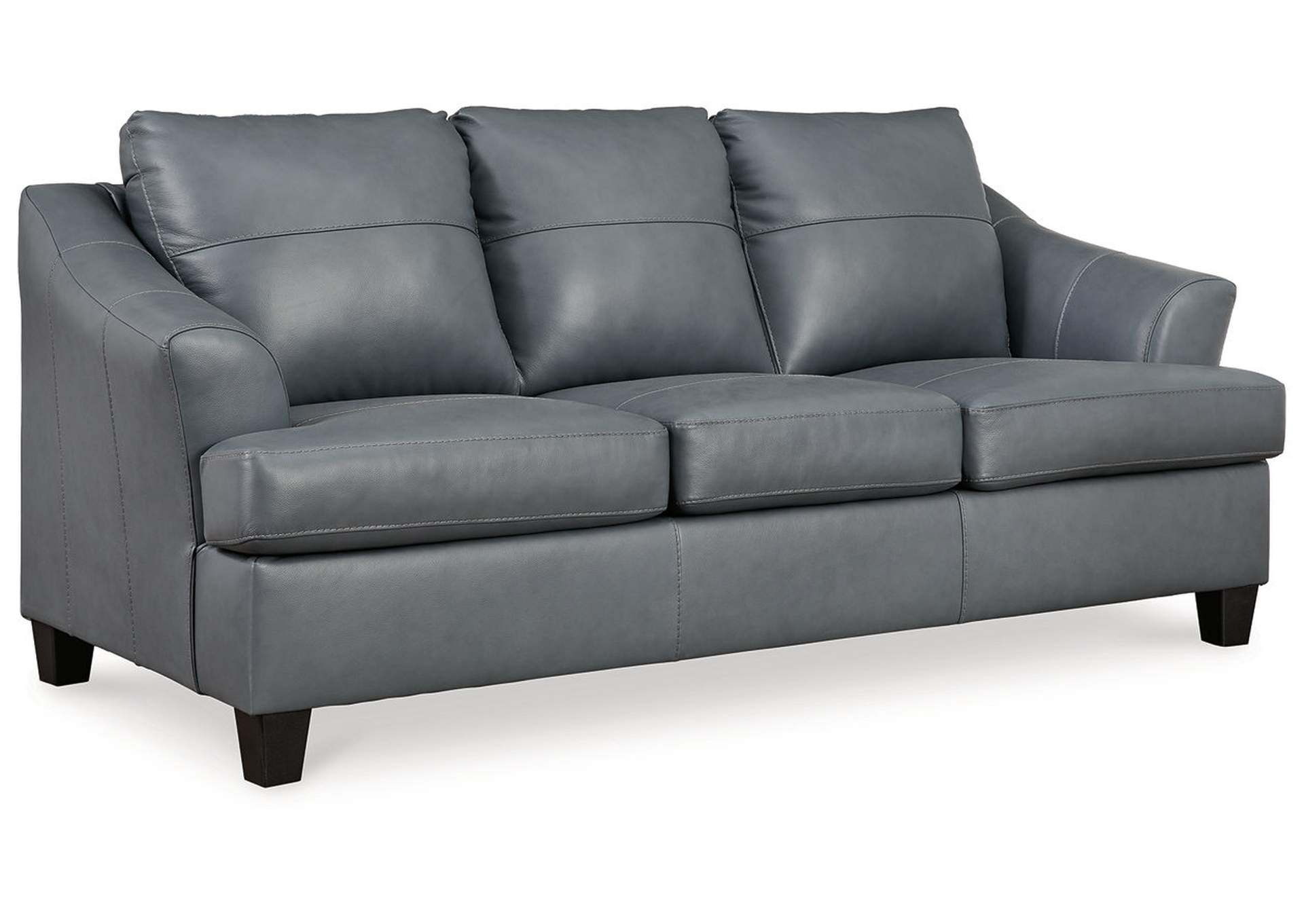 Ashley modern leather sofa in grey