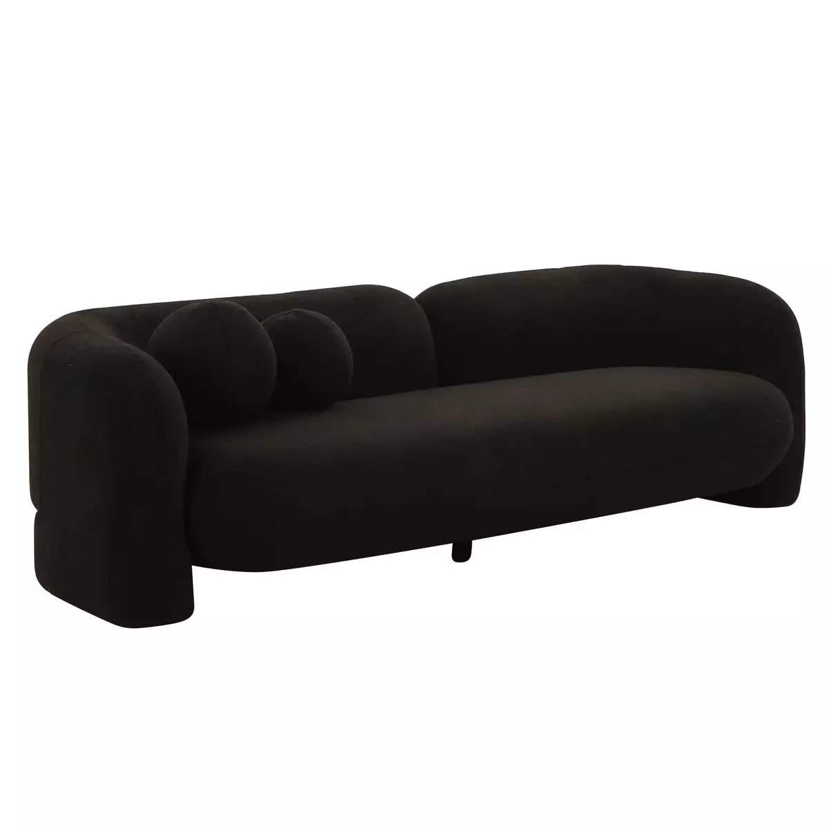 Stylih Black boucle sofa