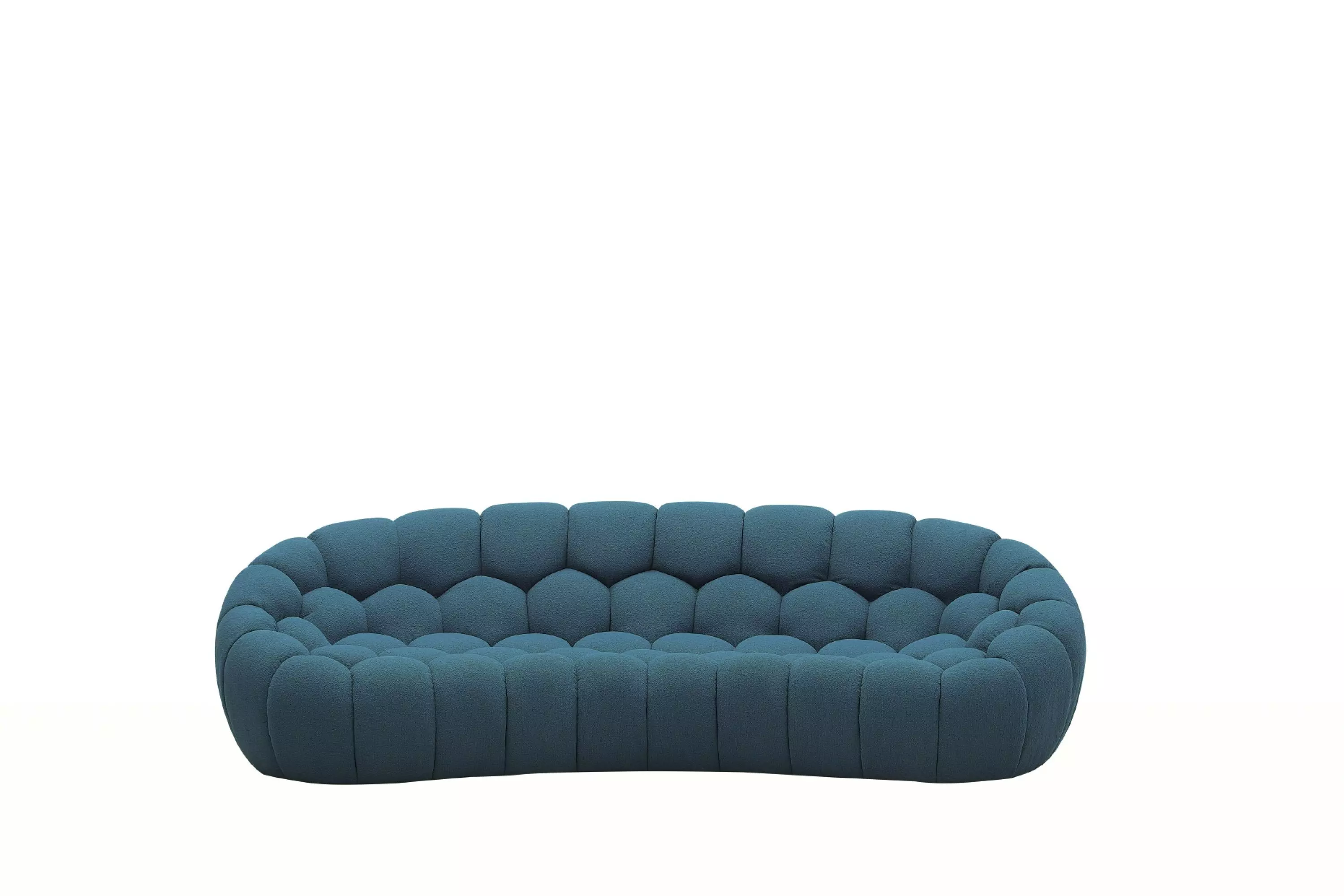 modern new trend boucle blue sofa