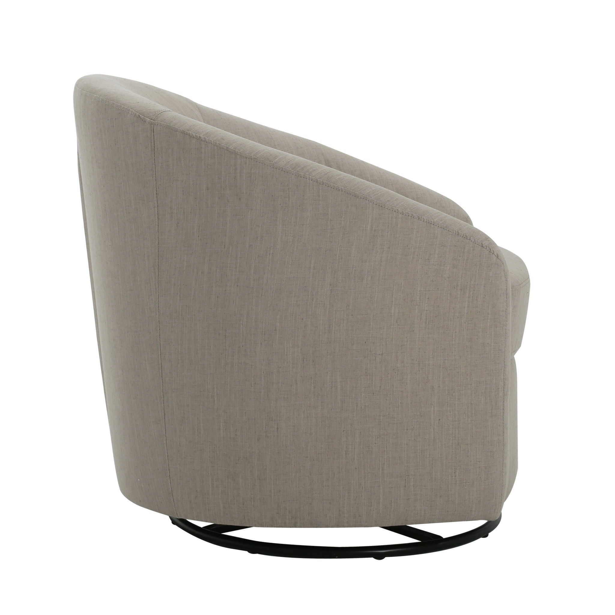 Contemporary Swivel Glider Chair With 360 Degree Rotation