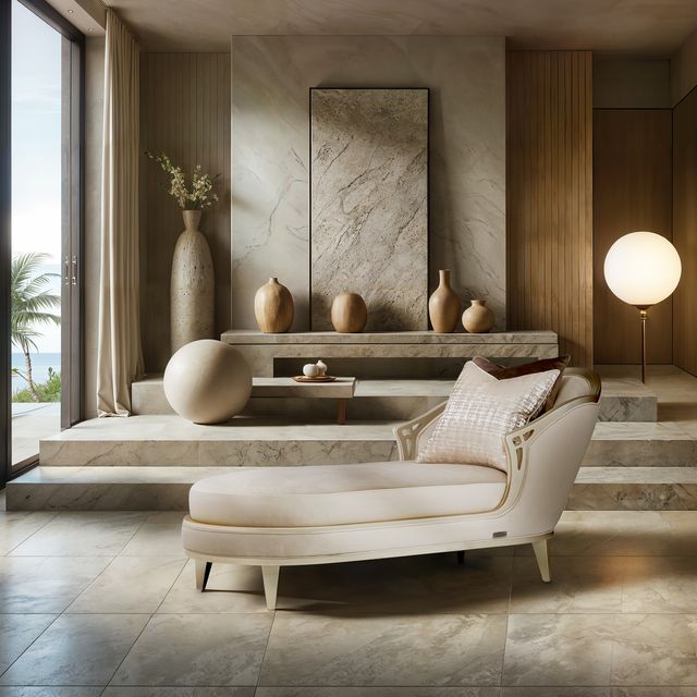Villa Cherie - Chaise - Pearl / Caramel