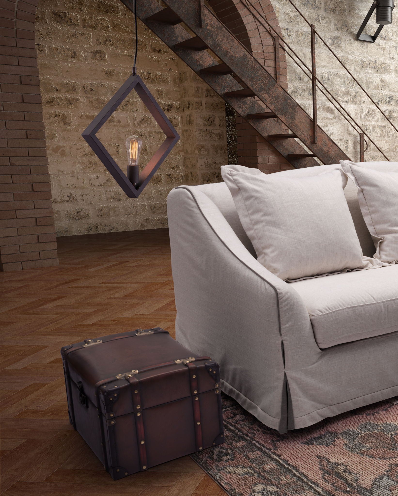 Rotorura - Ceiling Lamp - Rust