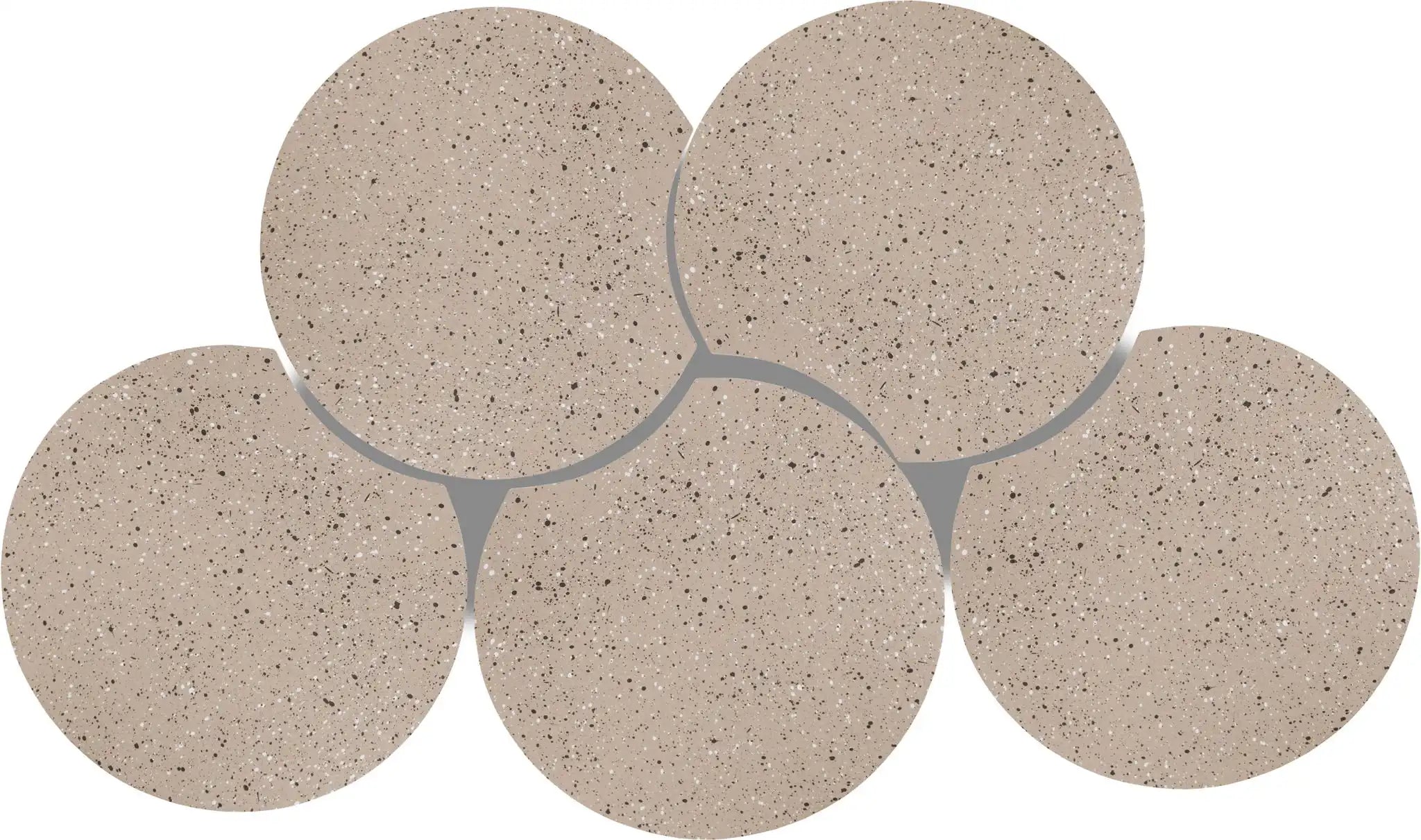 Dimple - 20" 5 Piece Modular Coffee Table - Terazzo Finish