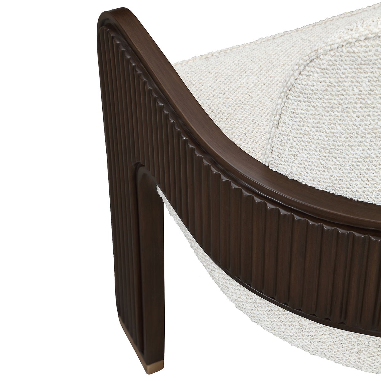 West Kensington - Dining Arm Chair - Buff / Medium Espresso