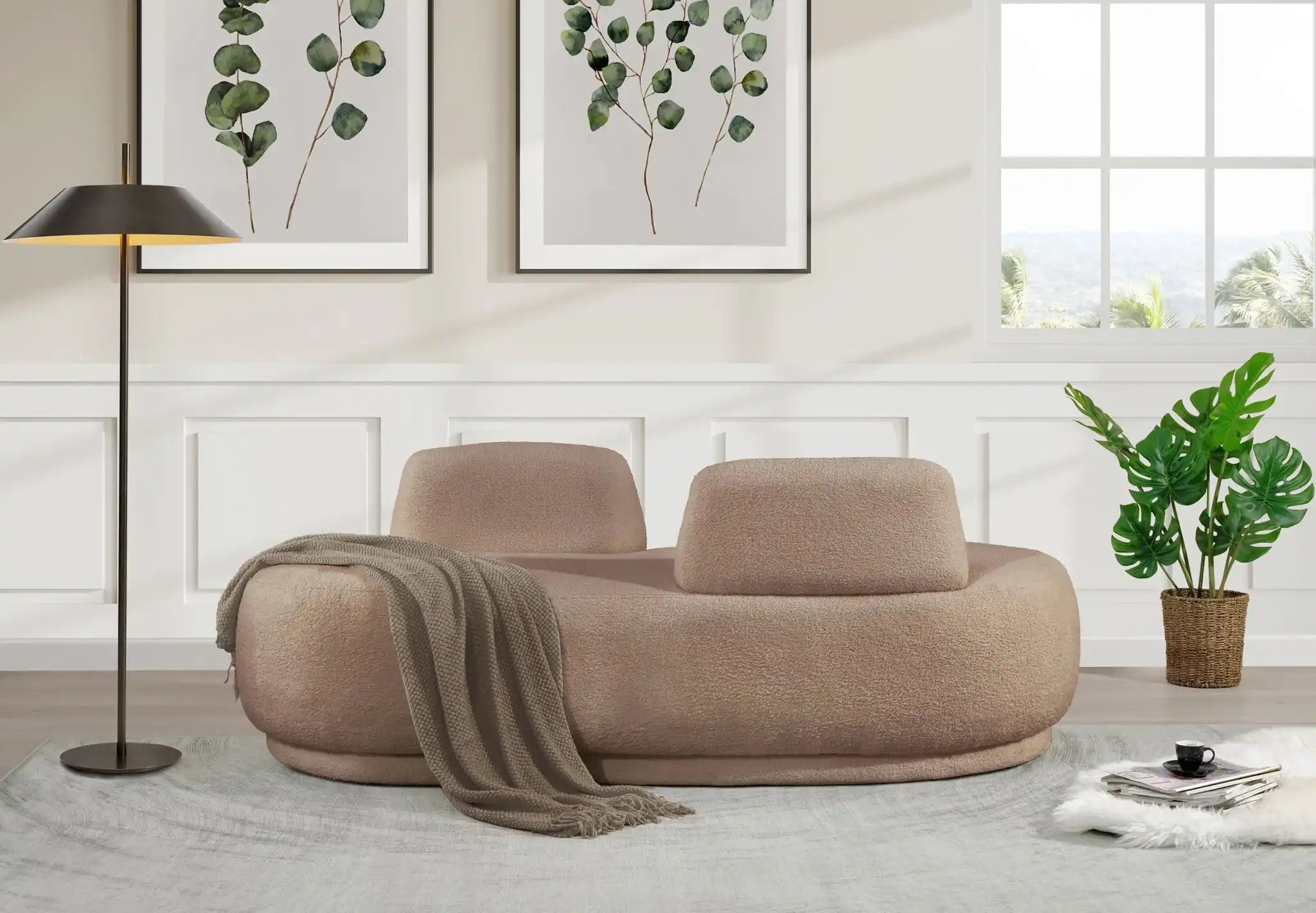 Argyle - Teddy Fabric Chaise / Loveseat